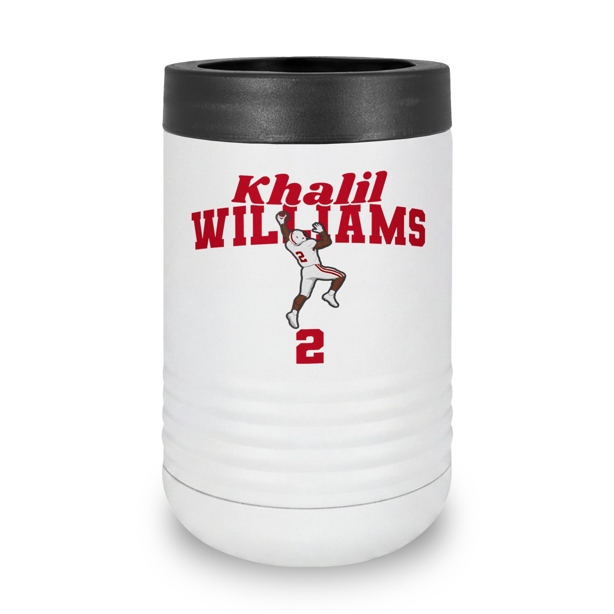 Stainless Can Cooler — character_signature_arch in White