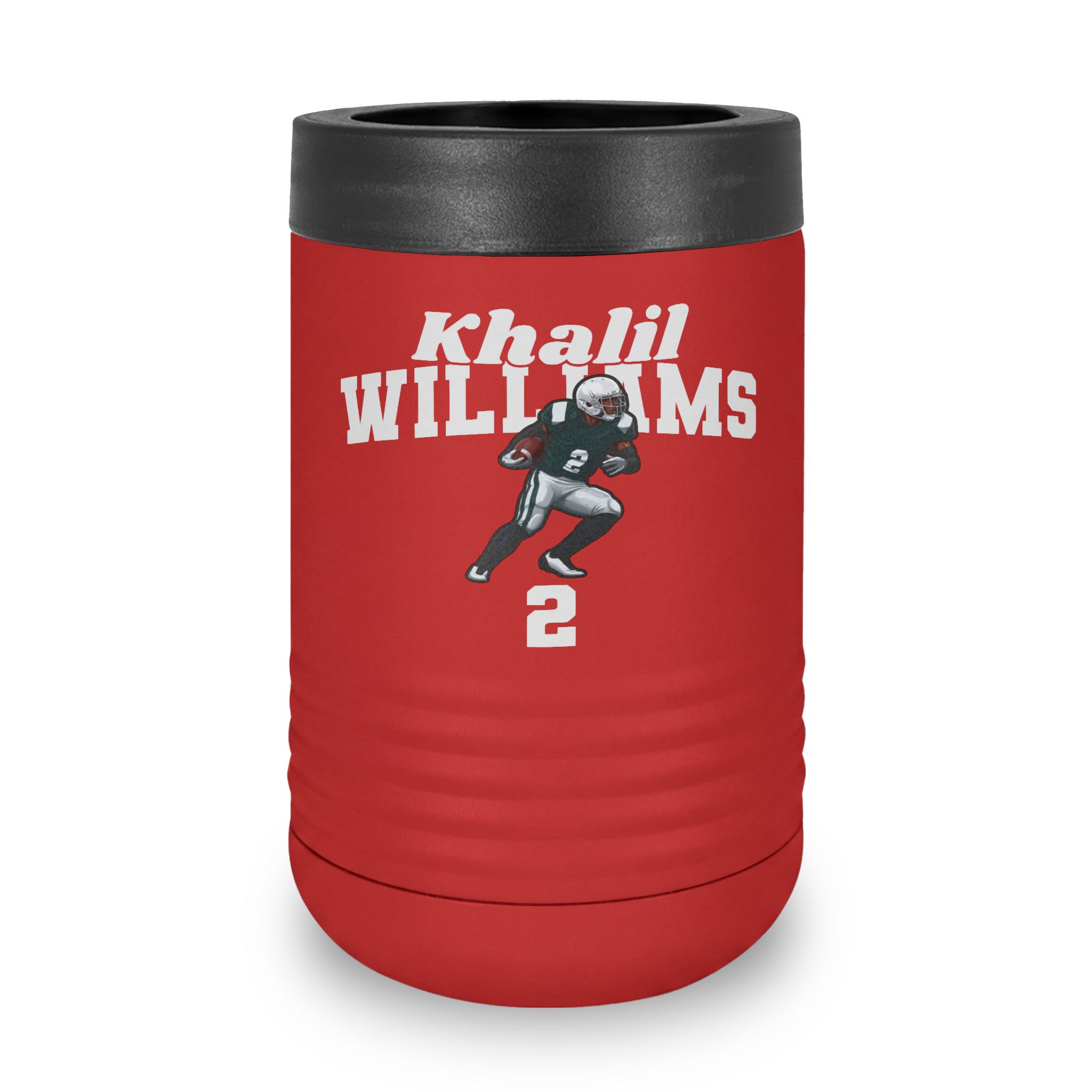 Stainless Can Cooler — character_signature_arch in Red