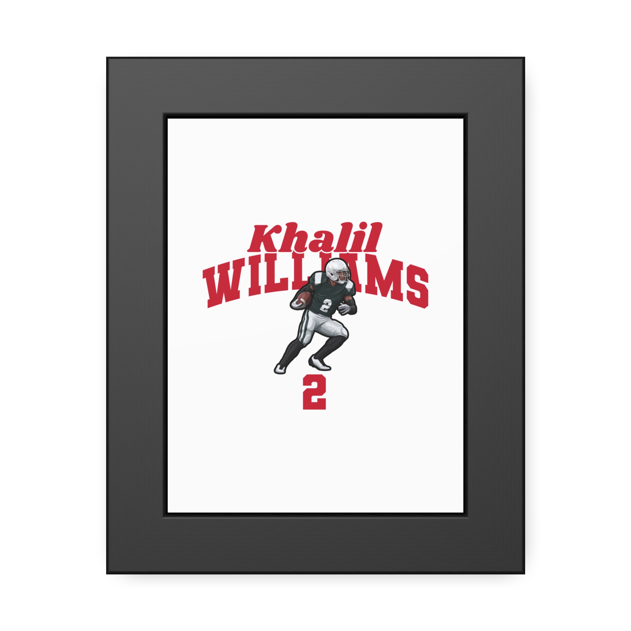 Framed Poster — character_signature_arch in Black