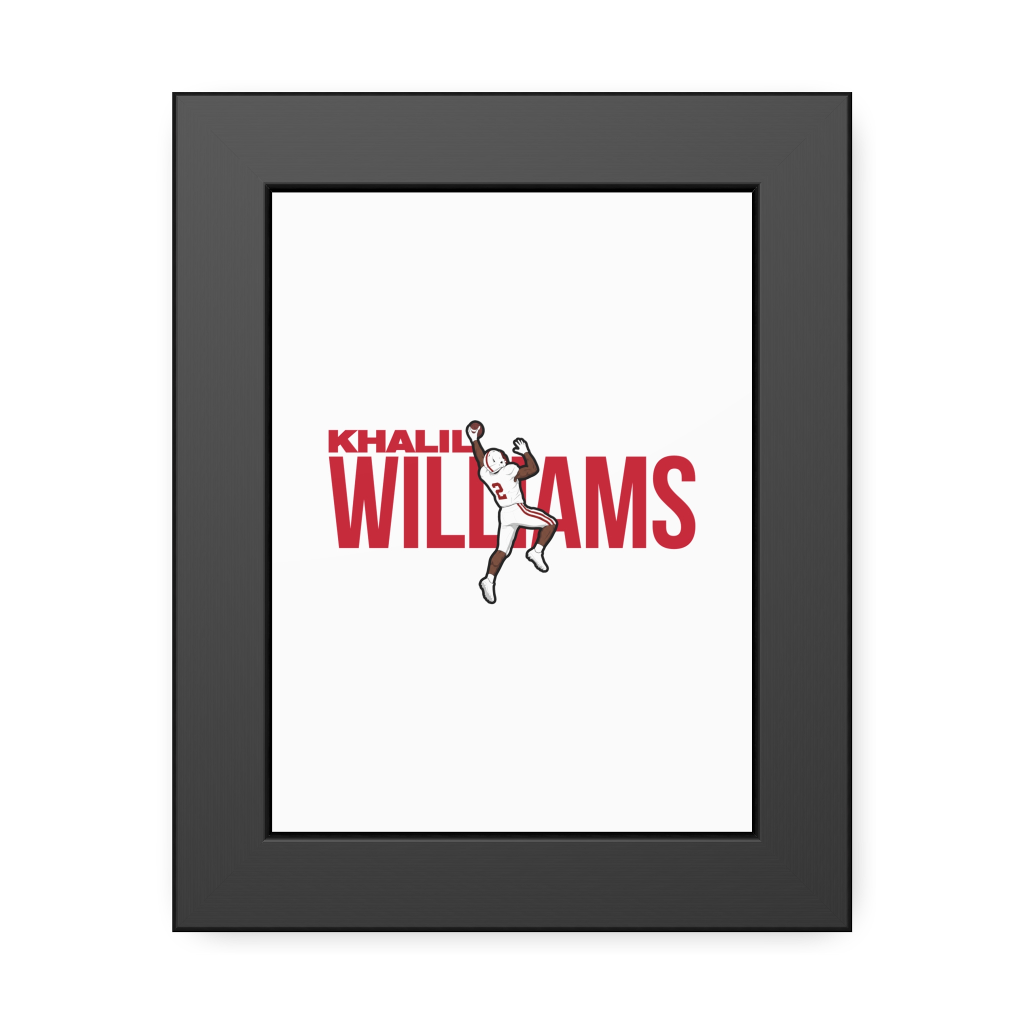 Framed Poster — character_player_name in Black