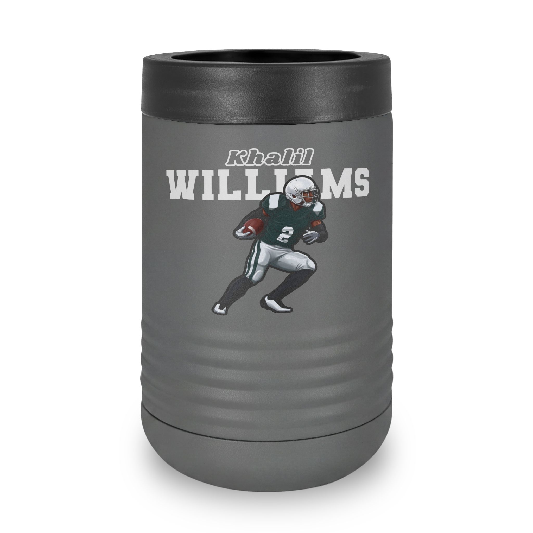 Stainless Can Cooler — character_name_arch in Grey