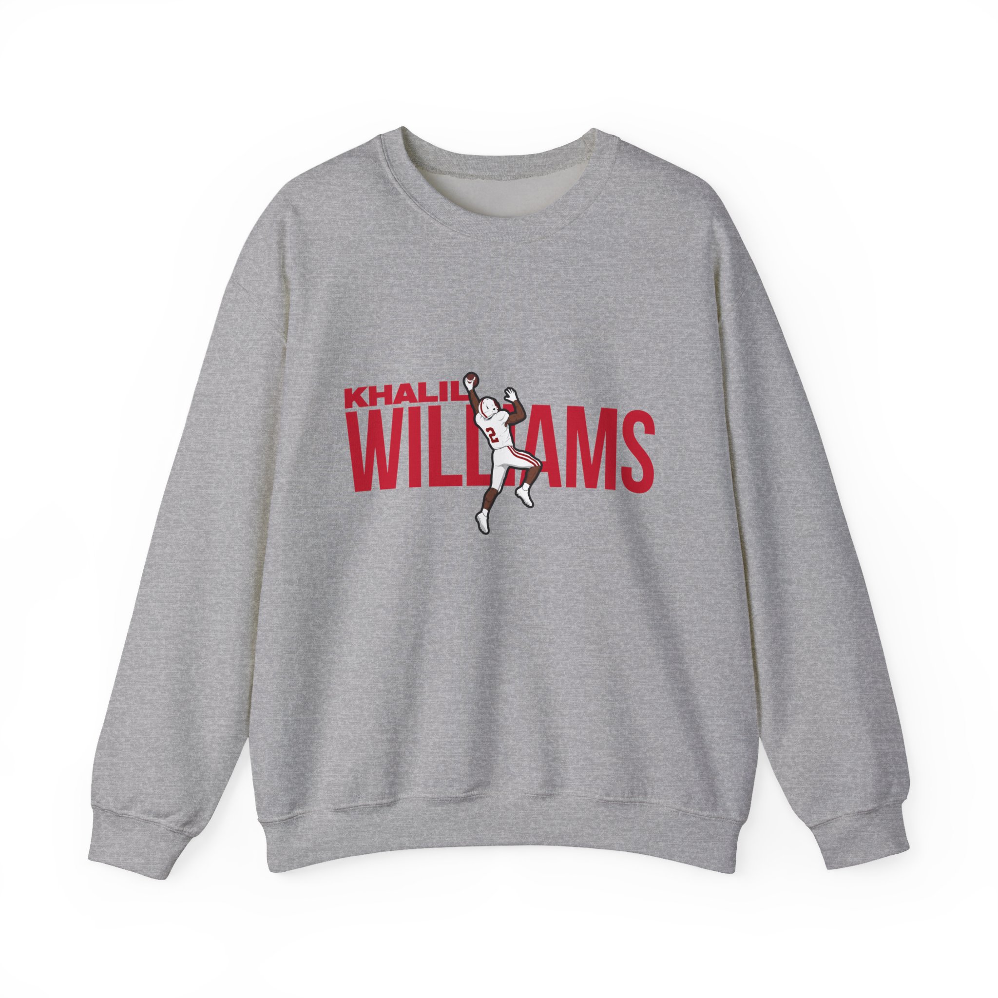 Crewneck Sweatshirt — character_player_name in Grey
