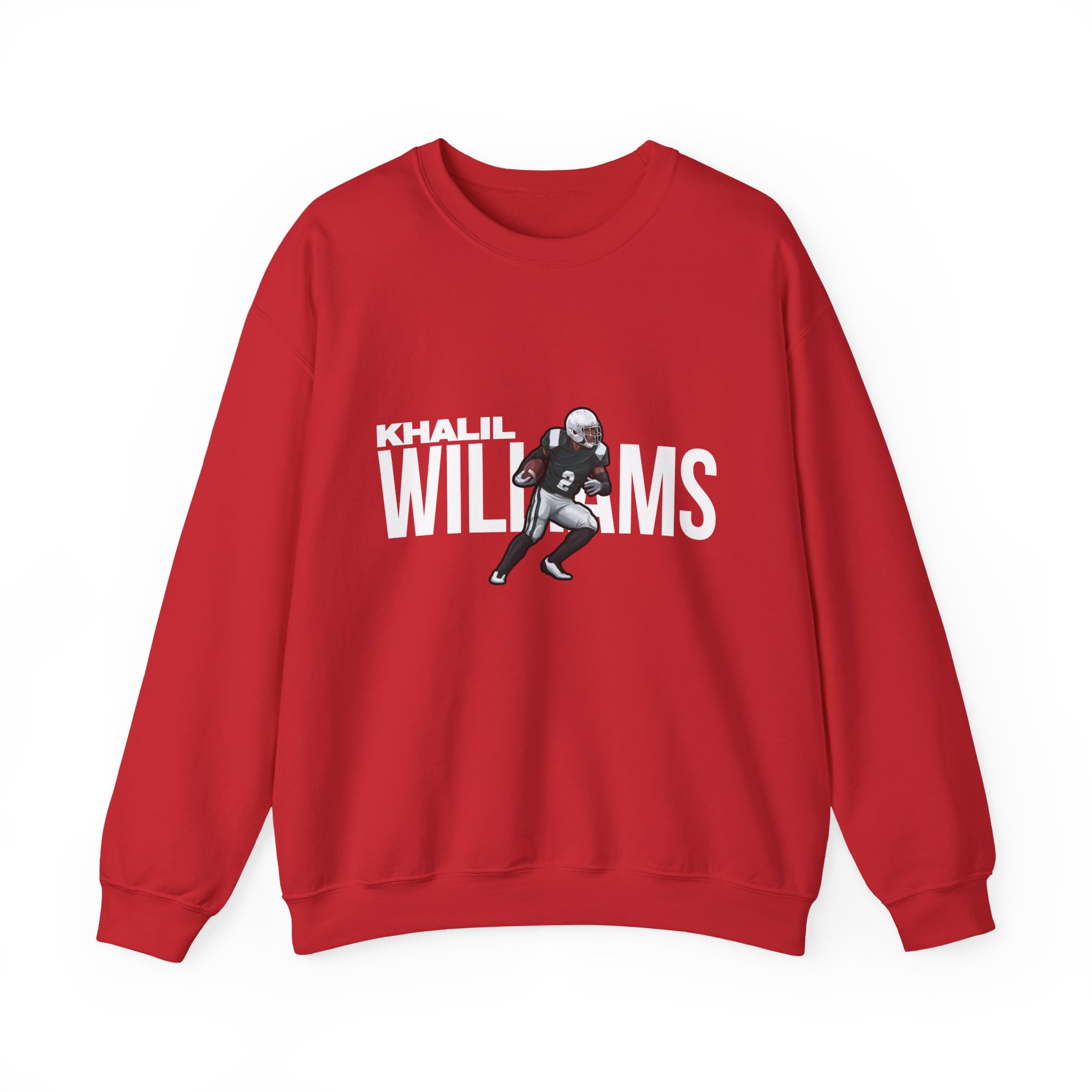Crewneck Sweatshirt — character_player_name in Red