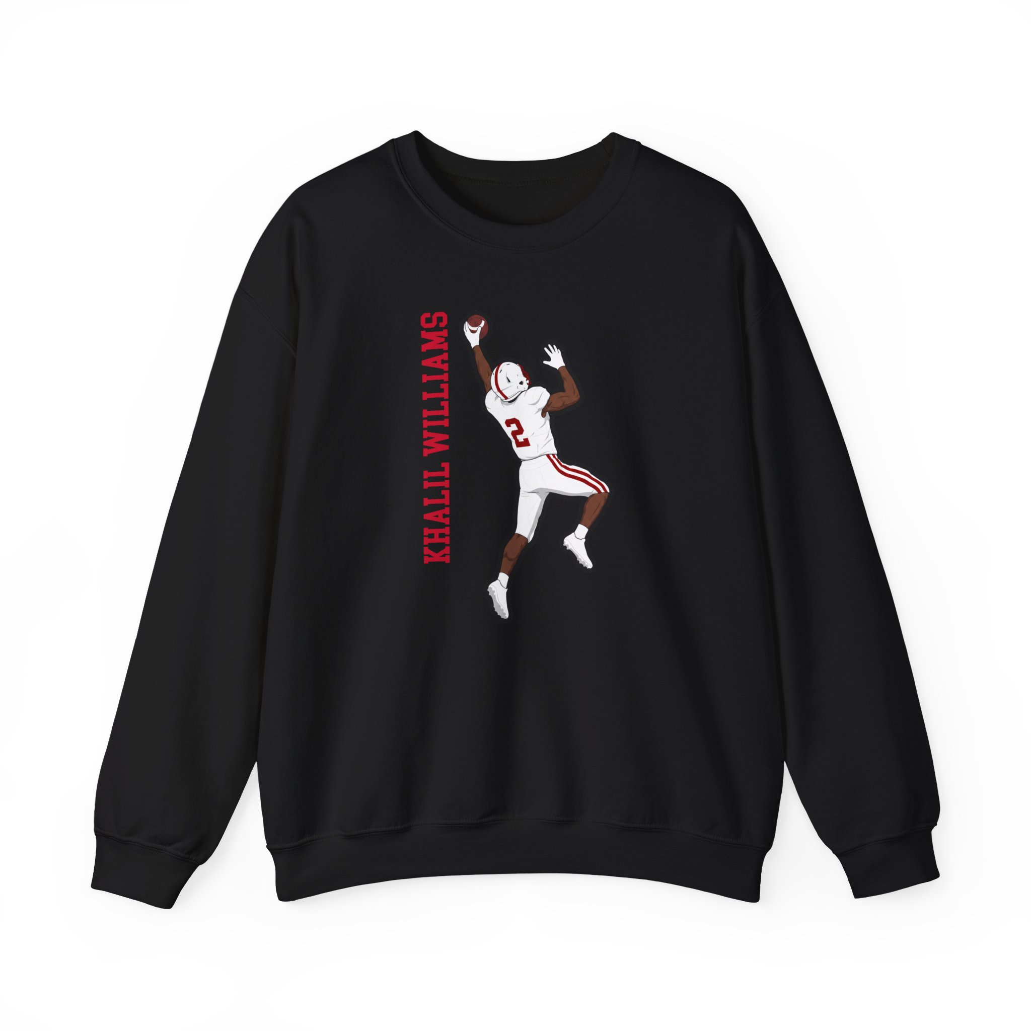 Crewneck Sweatshirt — character_name_vertical in Black