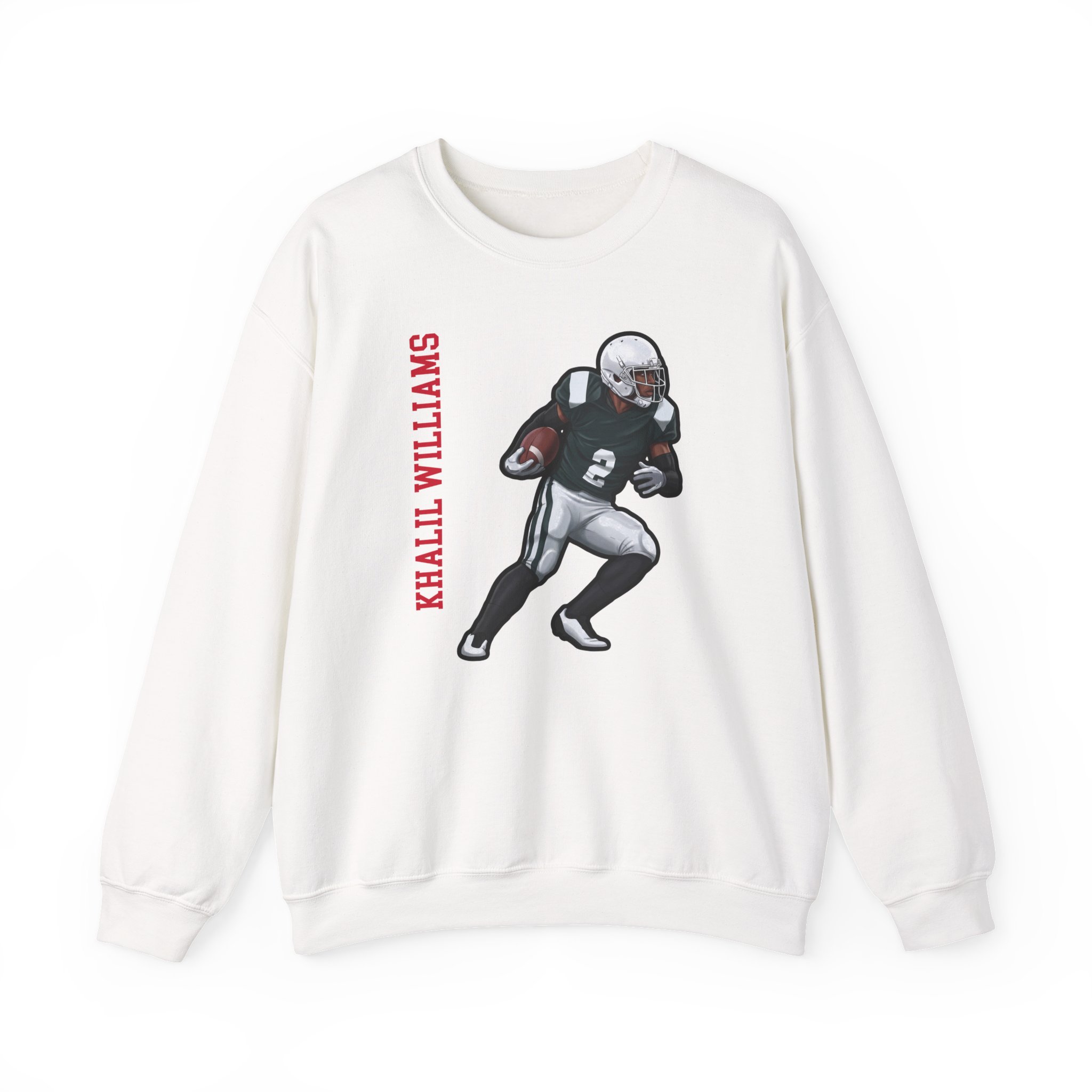 Crewneck Sweatshirt — character_name_vertical in White