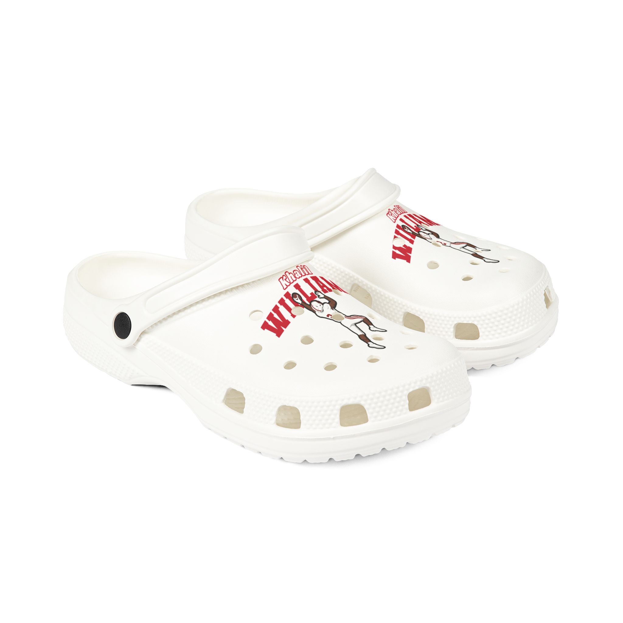 Rubber Clogs — character_name_arch in White