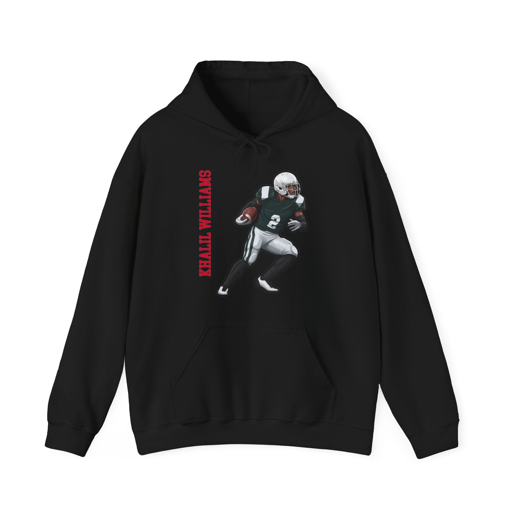 Hoodie — character_name_vertical in Black