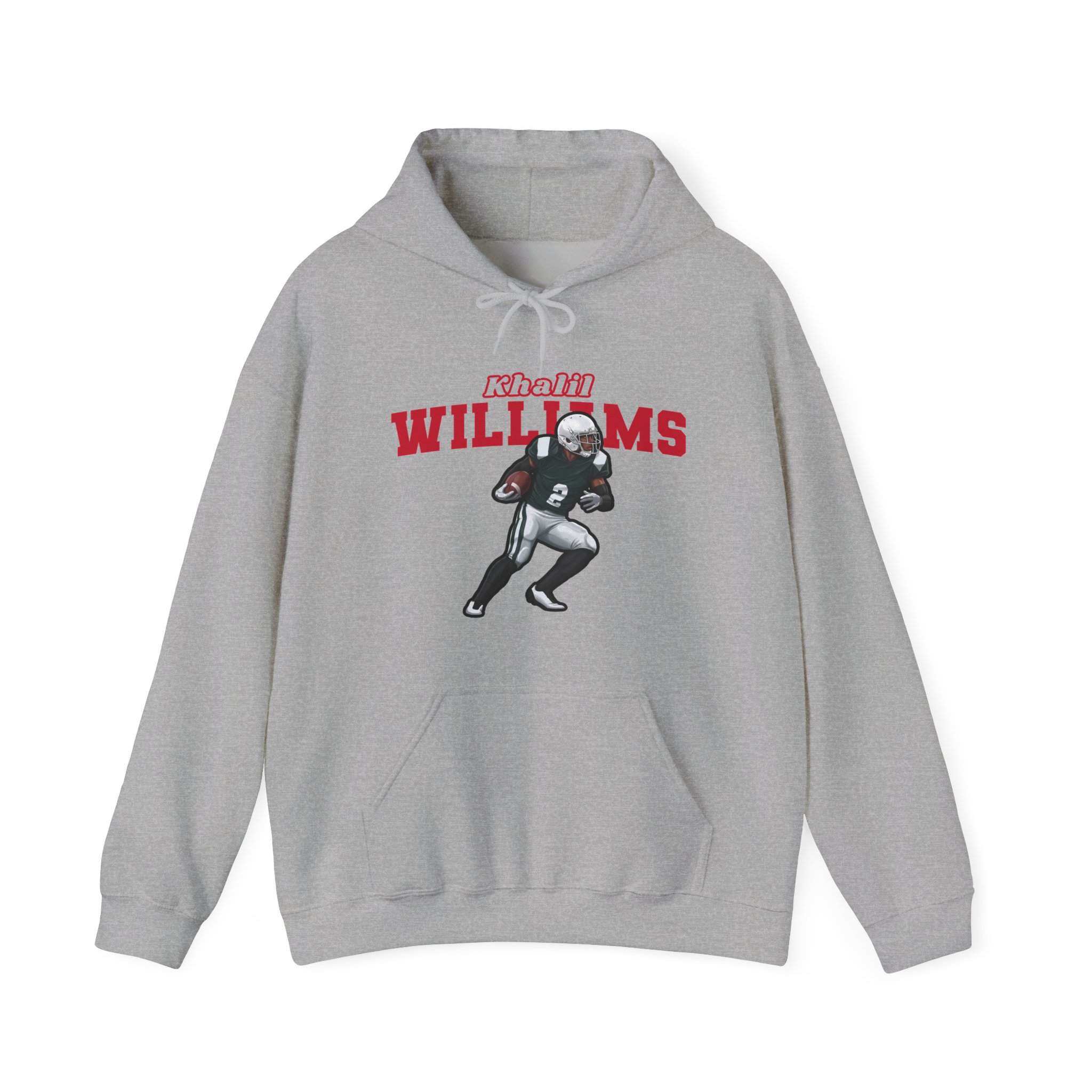 Hoodie — character_name_arch in Grey