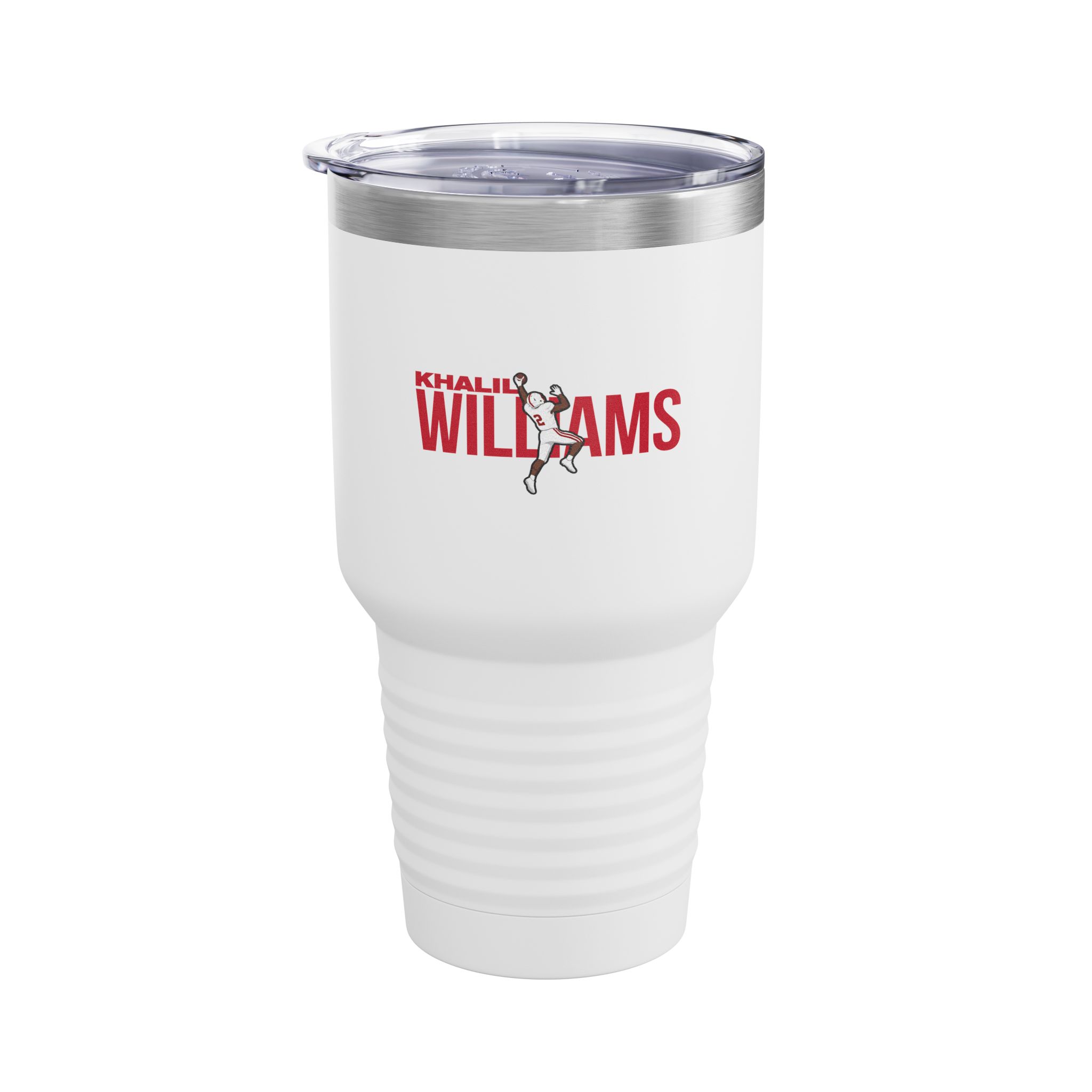 30oz Tumbler — character_player_name in White