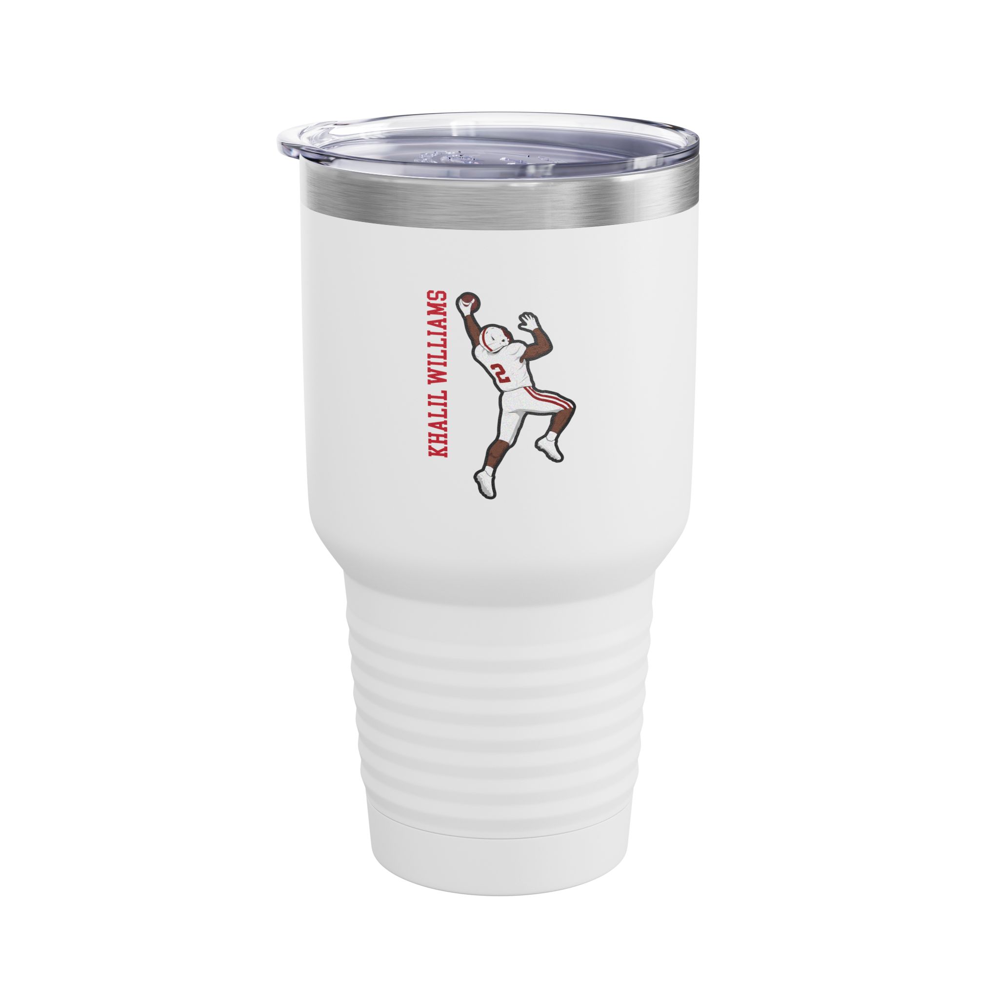 30oz Tumbler — character_name_vertical in White