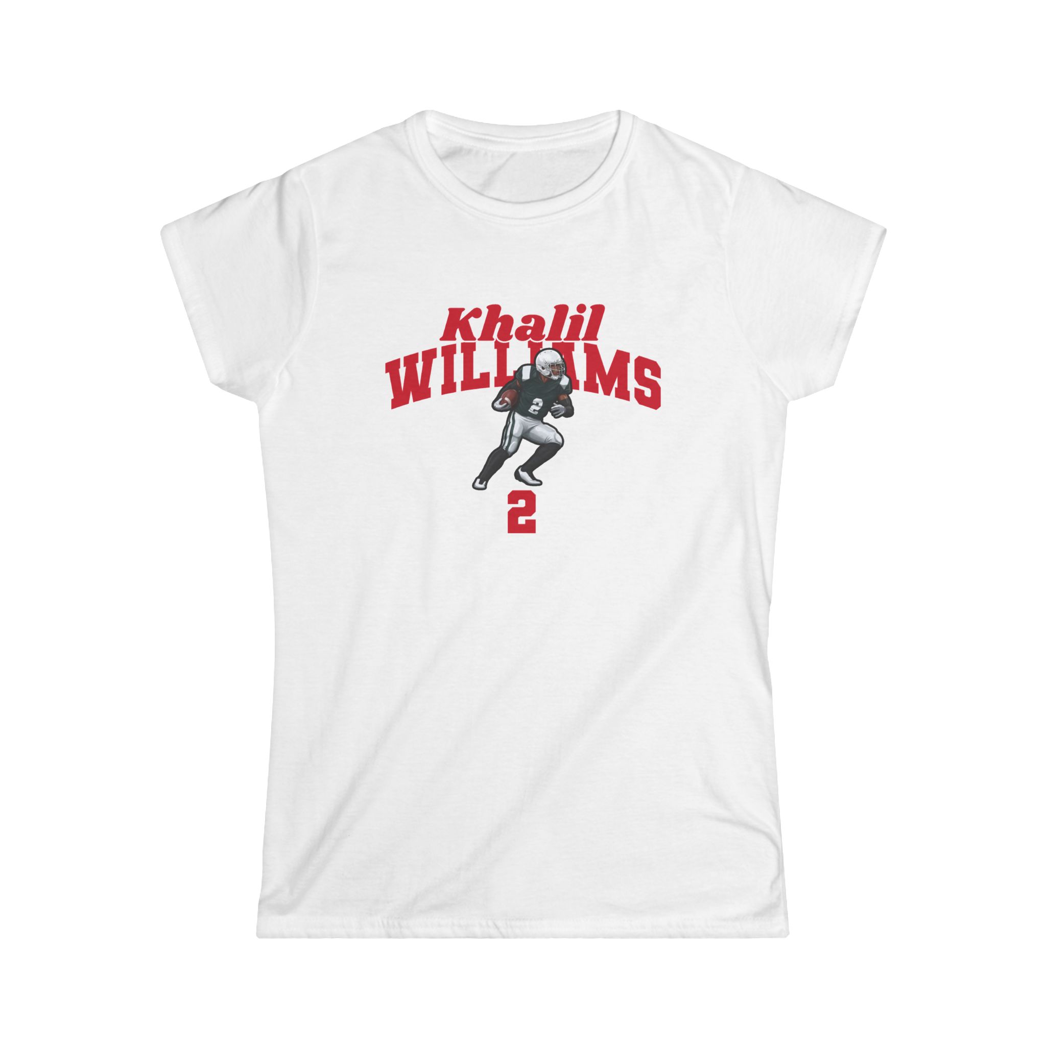 Women's Softstyle Tee — character_signature_arch in White