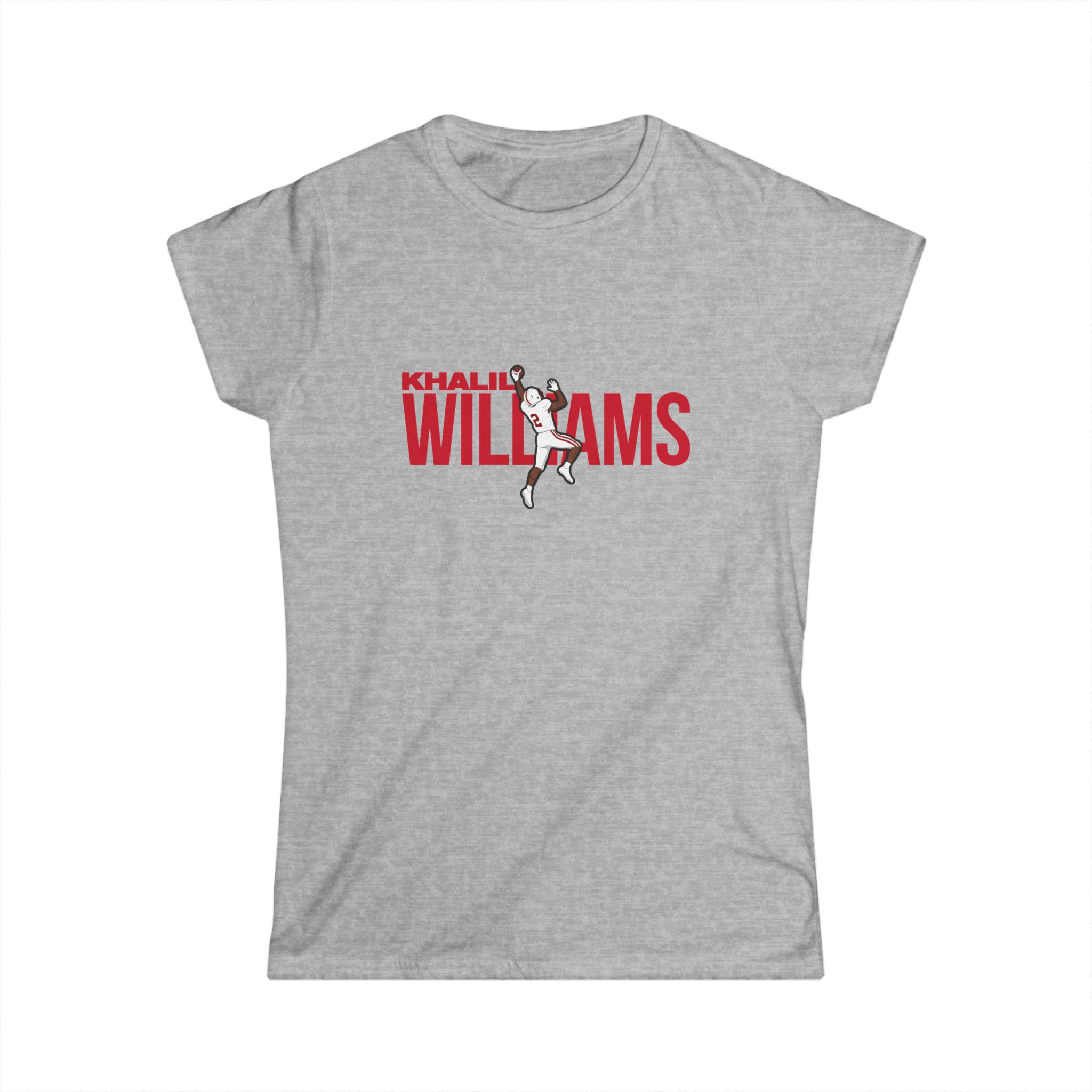 Women's Softstyle Tee — character_player_name in Grey