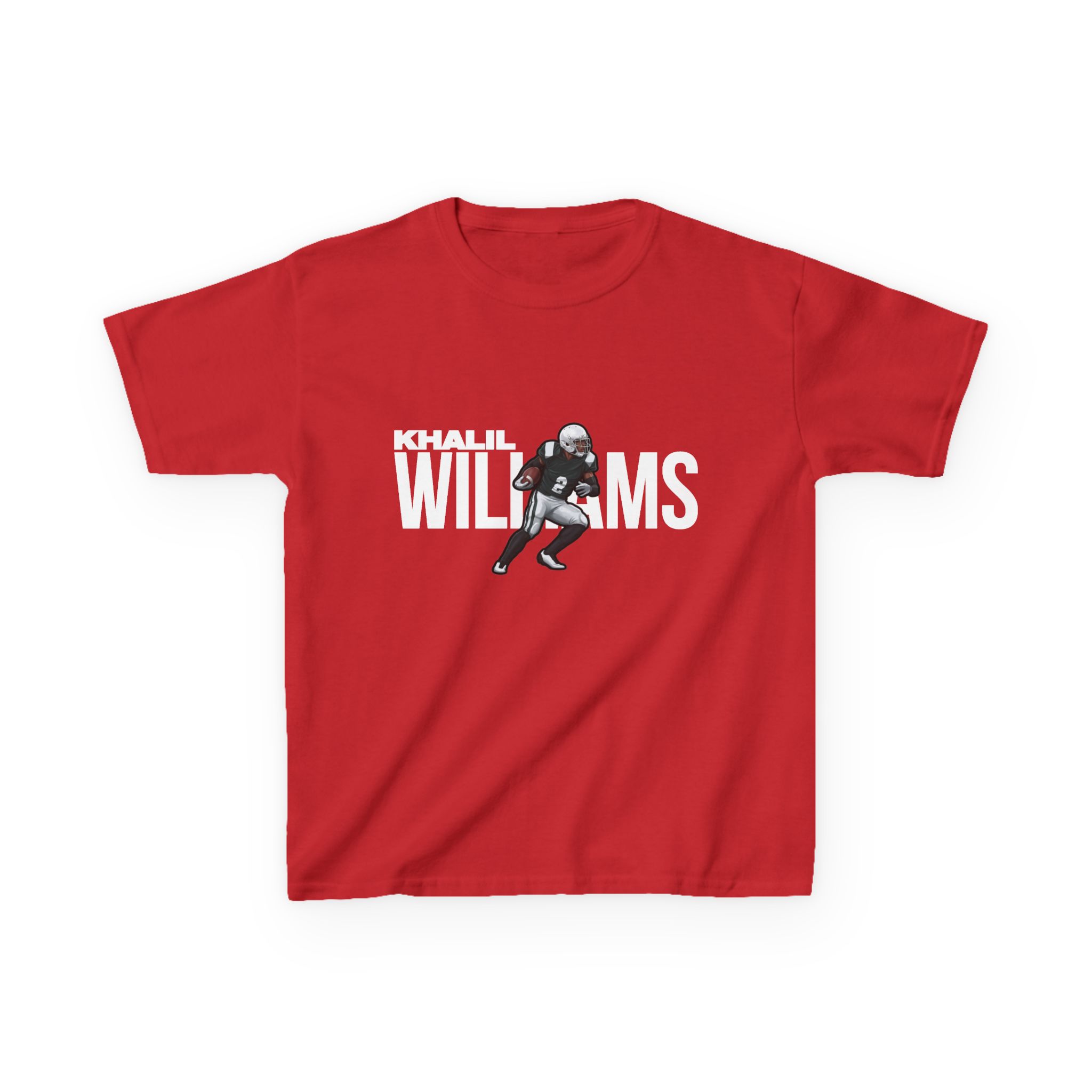 Youth Tee — character_player_name in Red