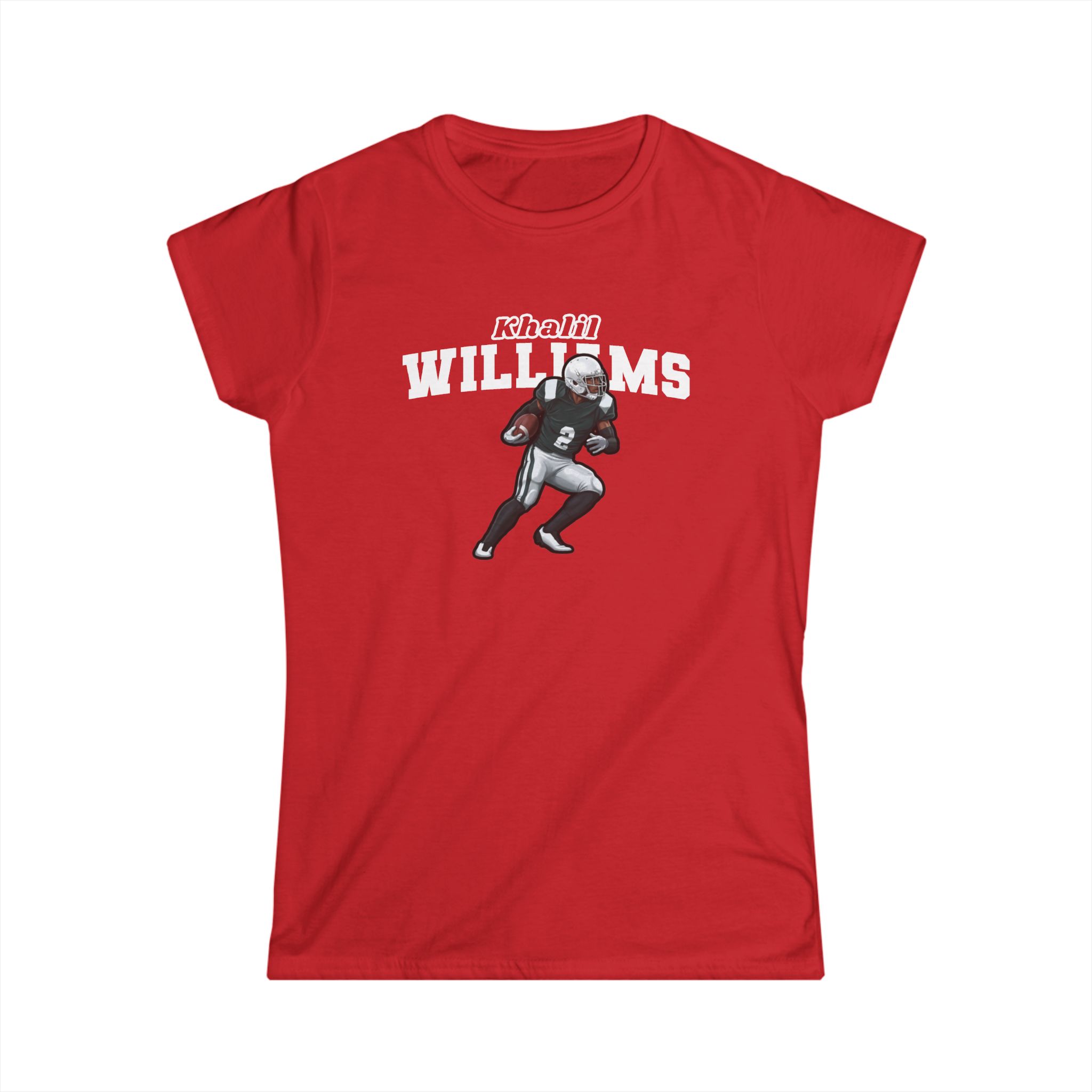 Women's Softstyle Tee — character_name_arch in Red
