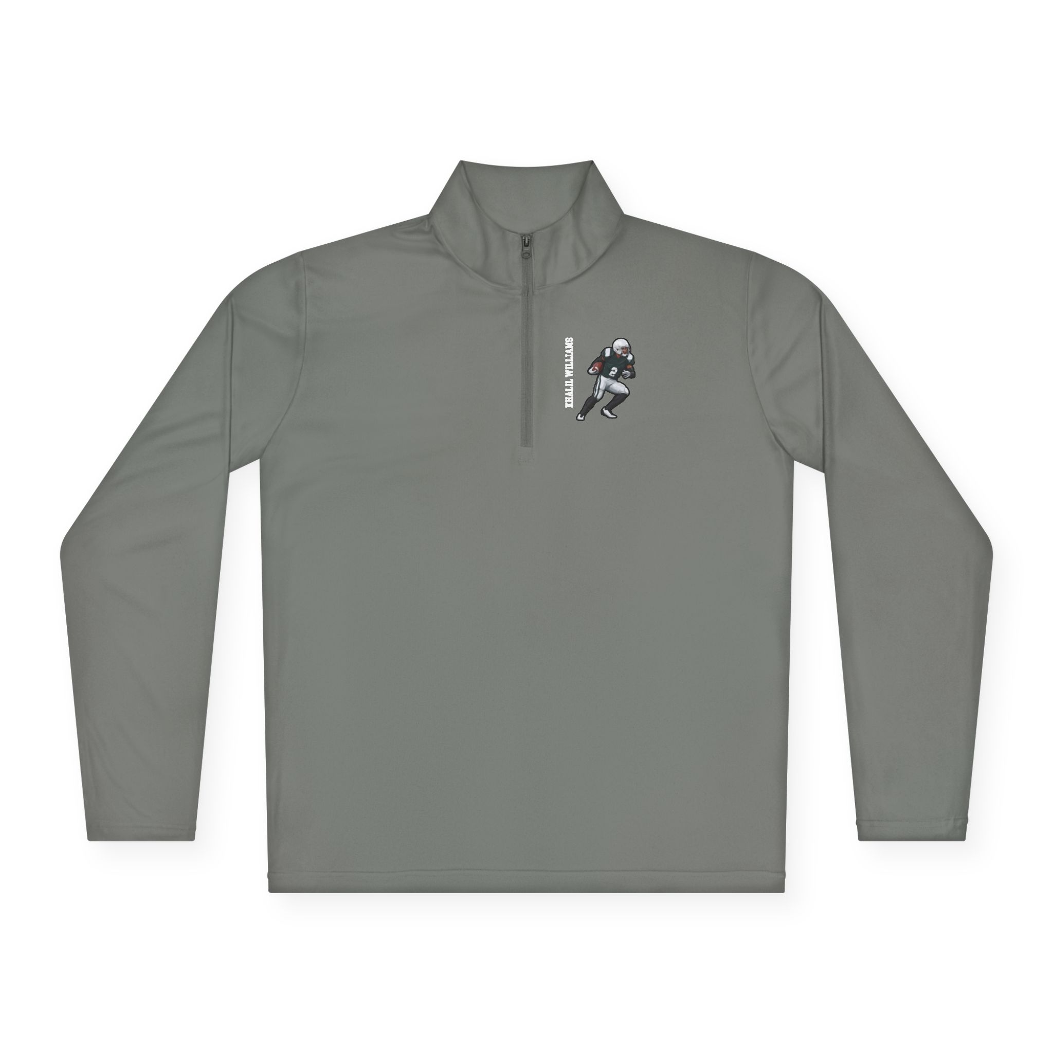 Q-Zip Pullover — character_name_vertical in Grey
