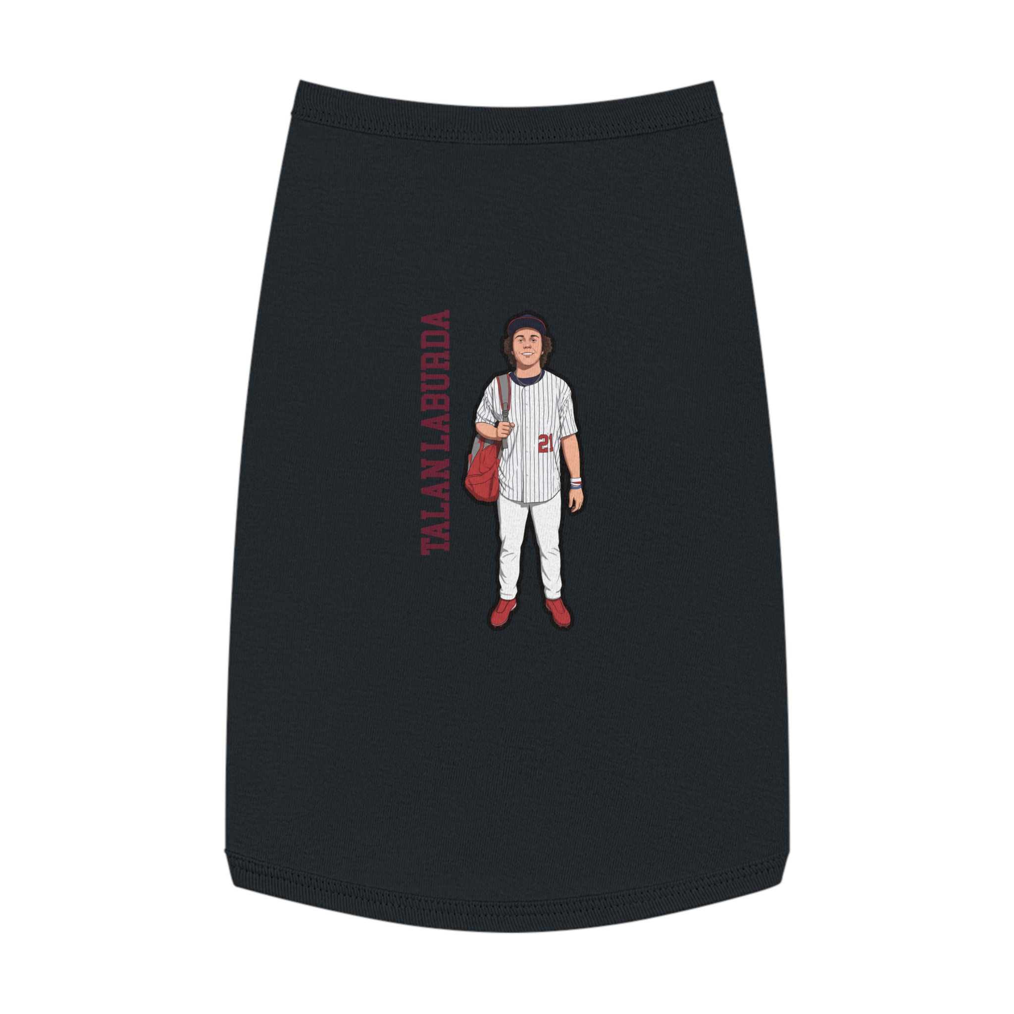 Pet Tank Top — character_name_vertical in Black