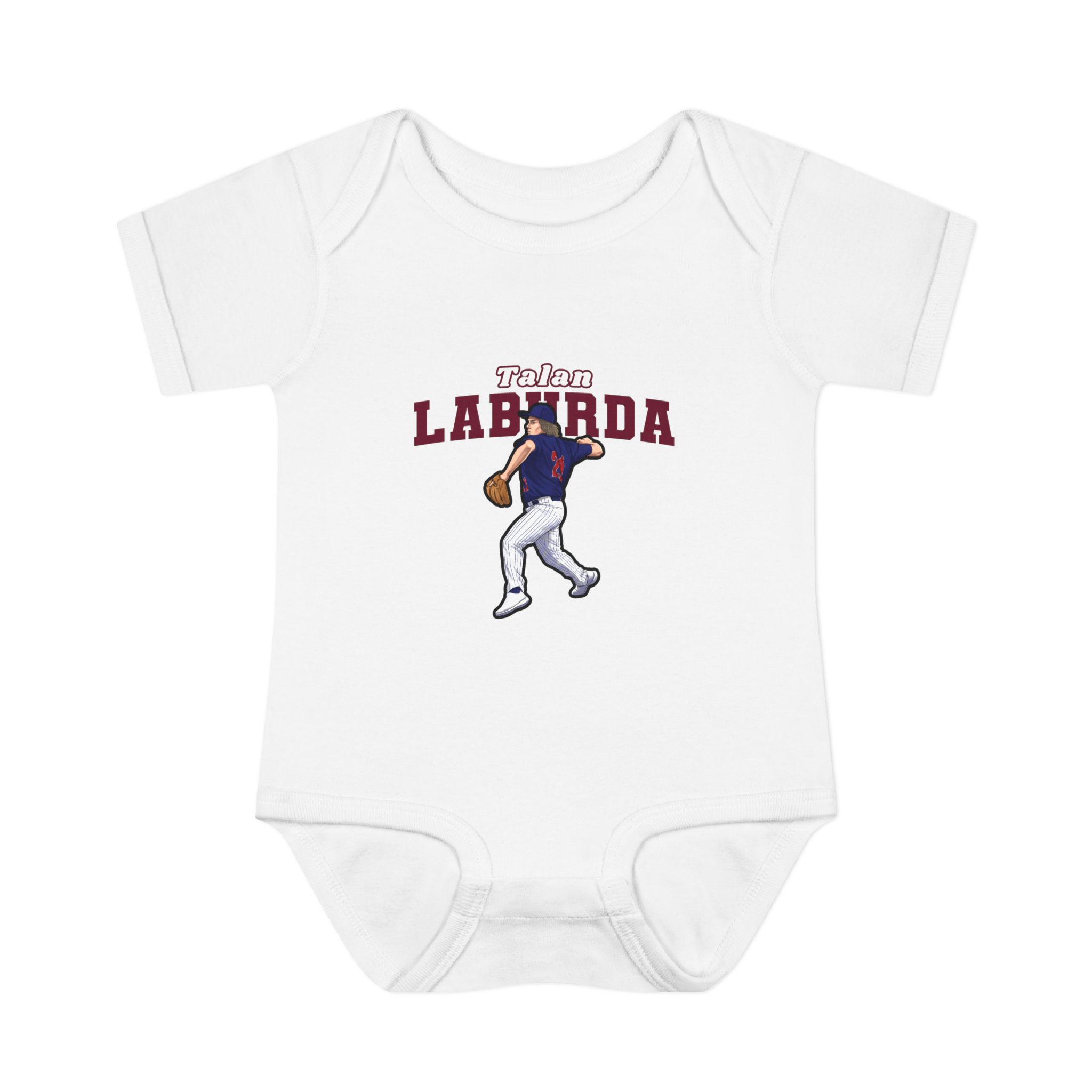 Baby Onesie — character_name_arch in White