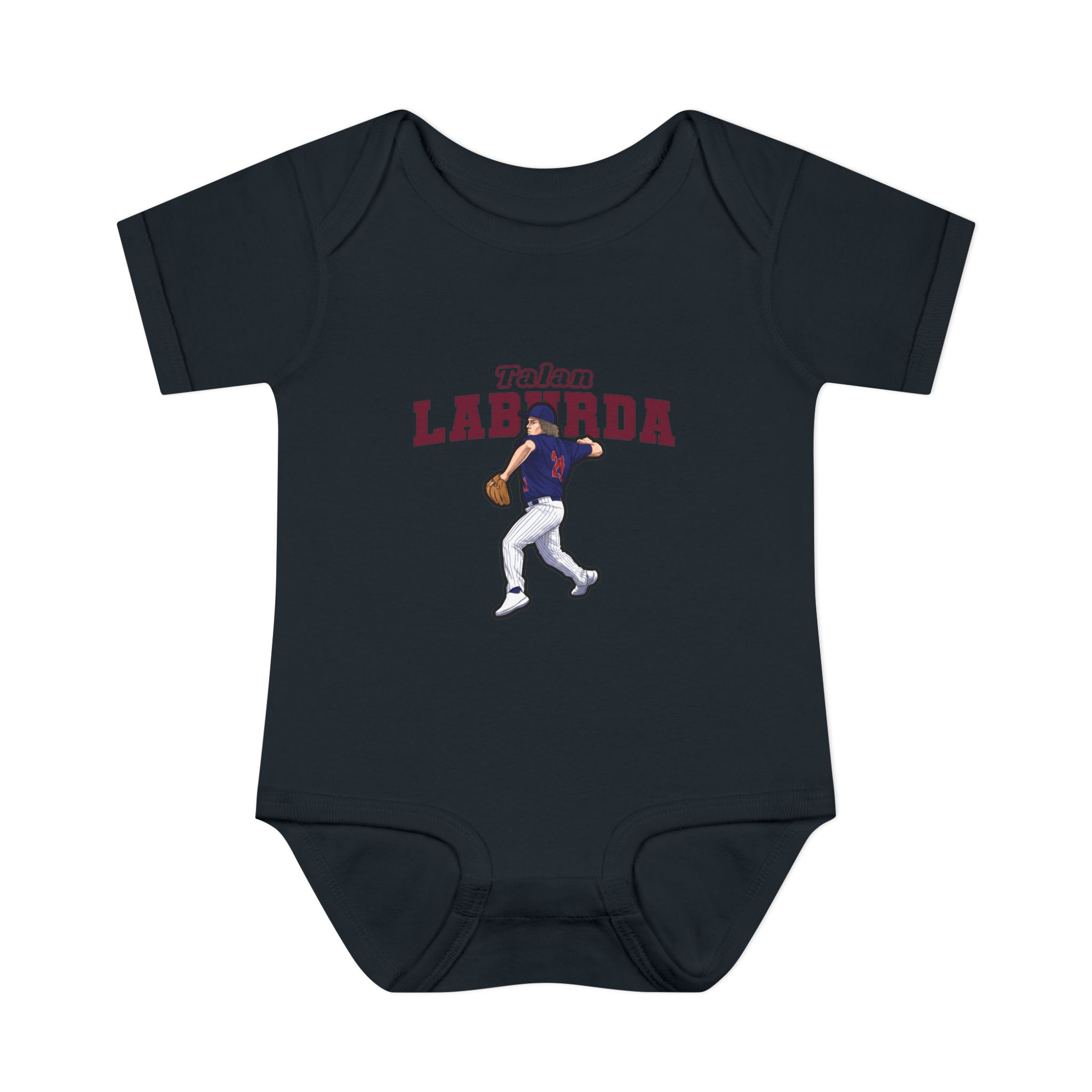 Baby Onesie — character_name_arch in Black