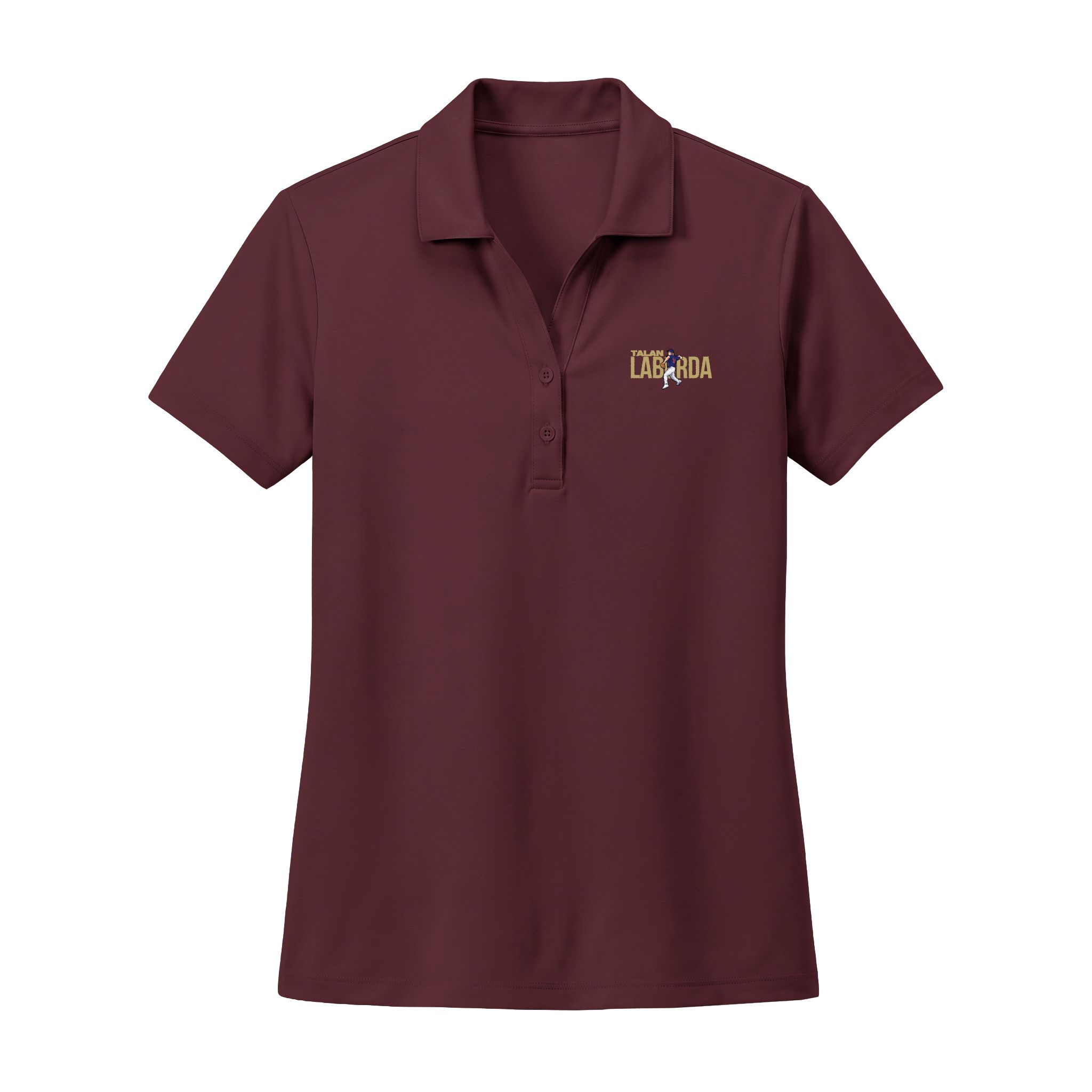 Women's Polo — character_player_name in Maroon