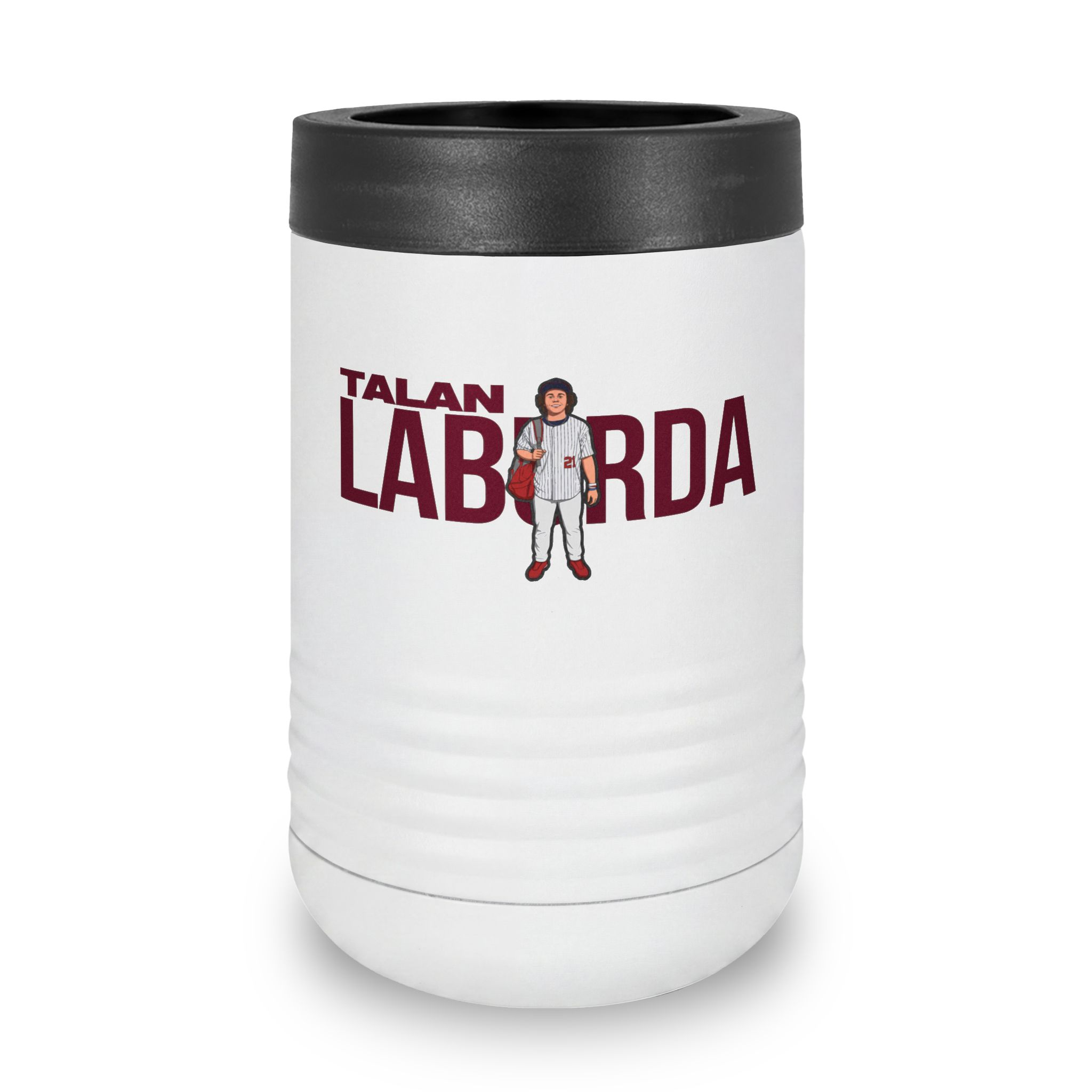 Stainless Can Cooler — character_player_name in White