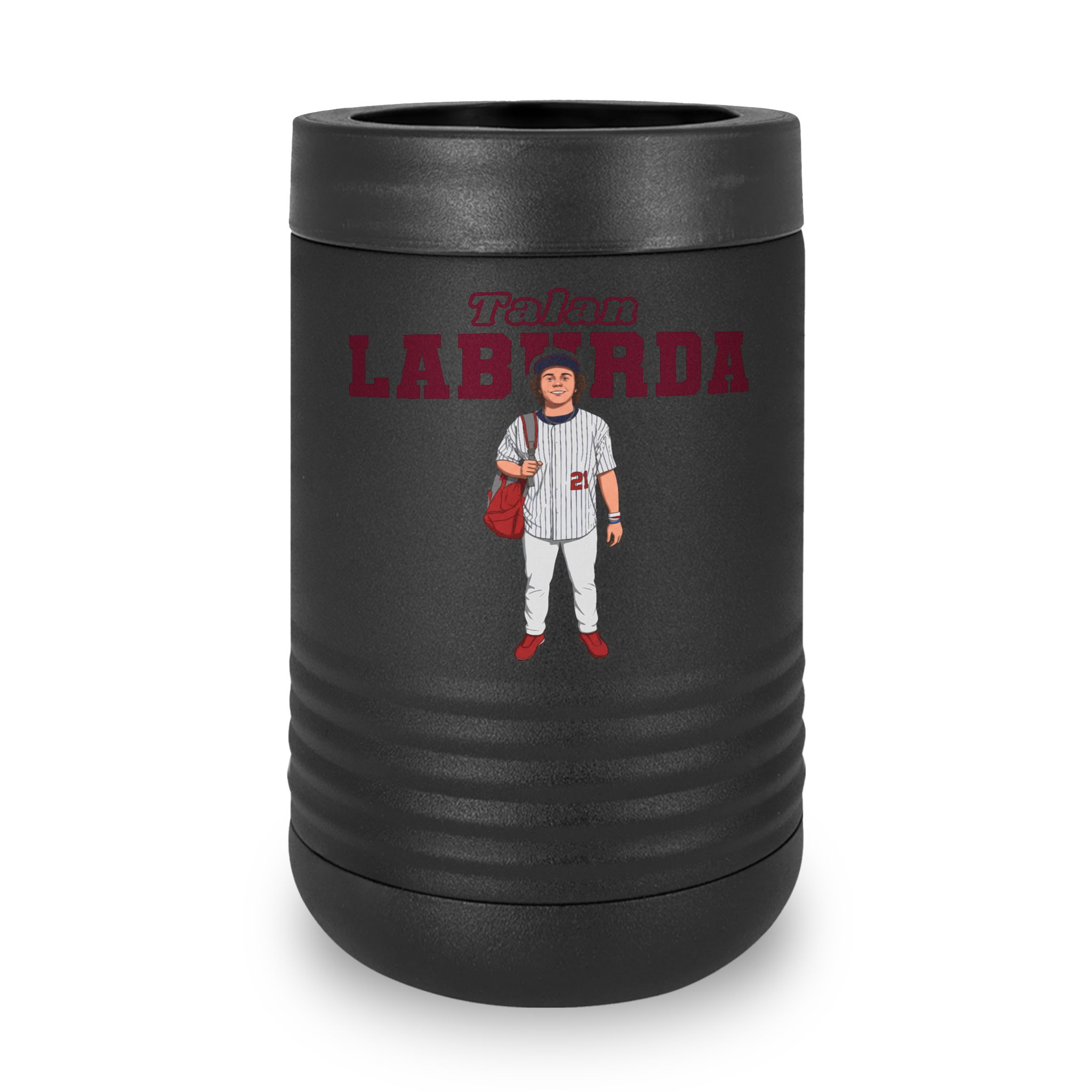 Stainless Can Cooler — character_name_arch in Black