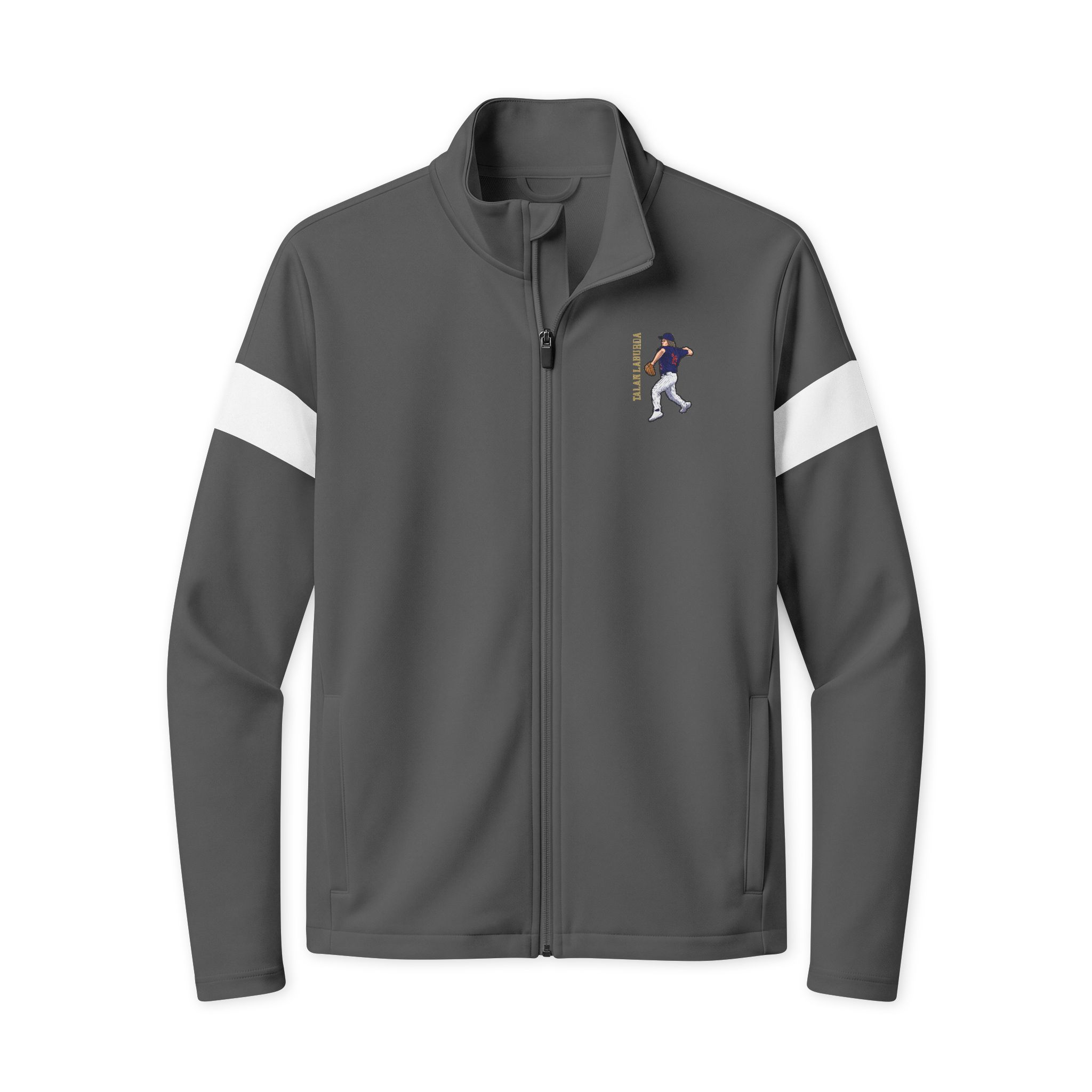 Travel Full-Zip Jacket — character_name_vertical in Iron Grey/ White