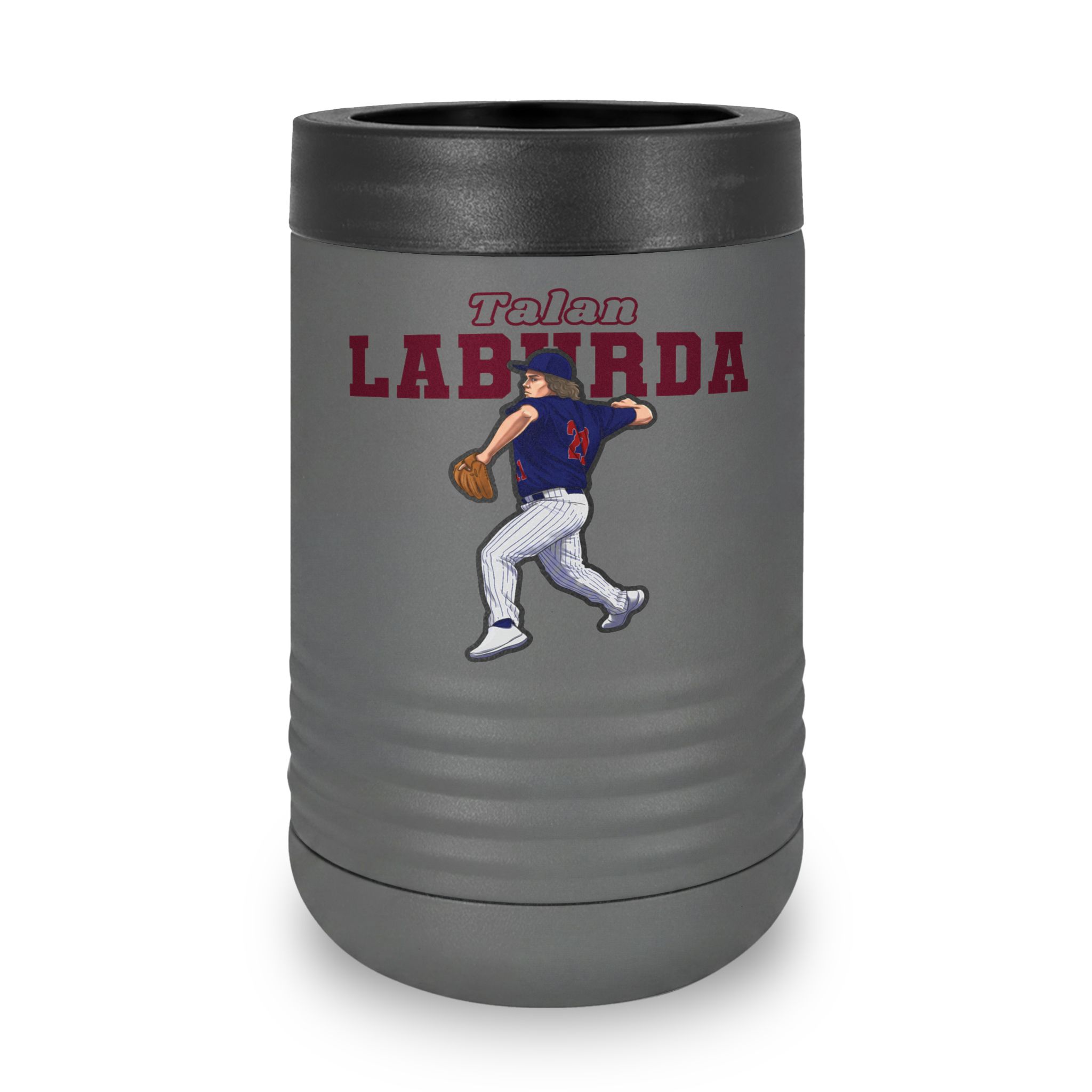 Stainless Can Cooler — character_name_arch in Grey