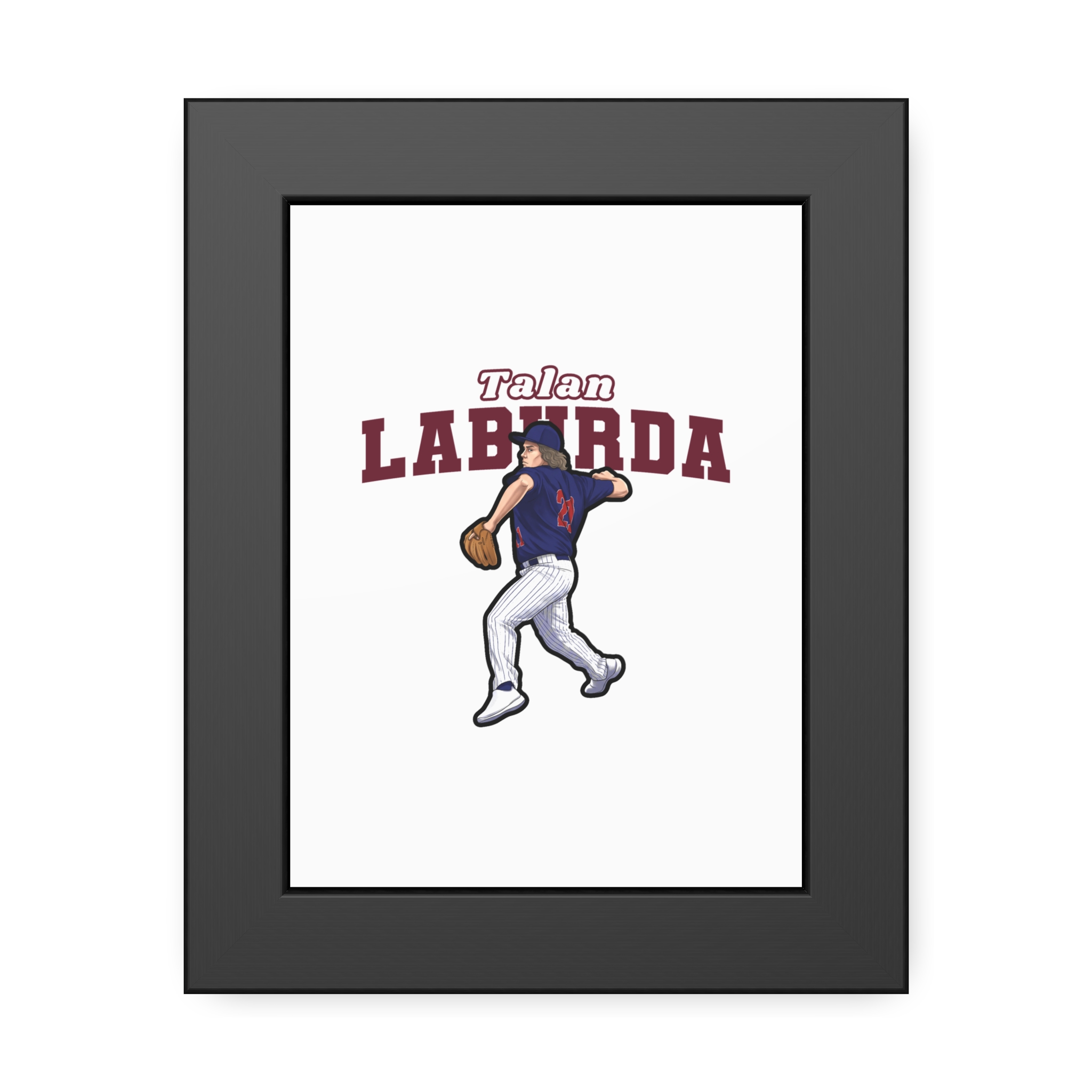 Framed Poster — character_name_arch in Black