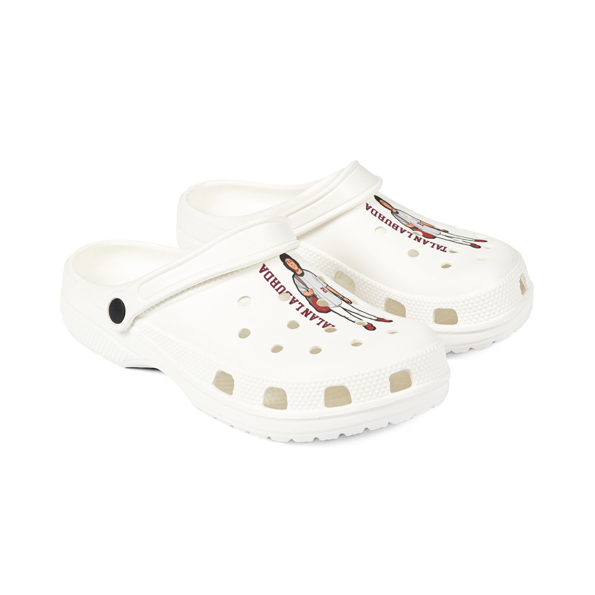 Rubber Clogs — character_name_vertical in White