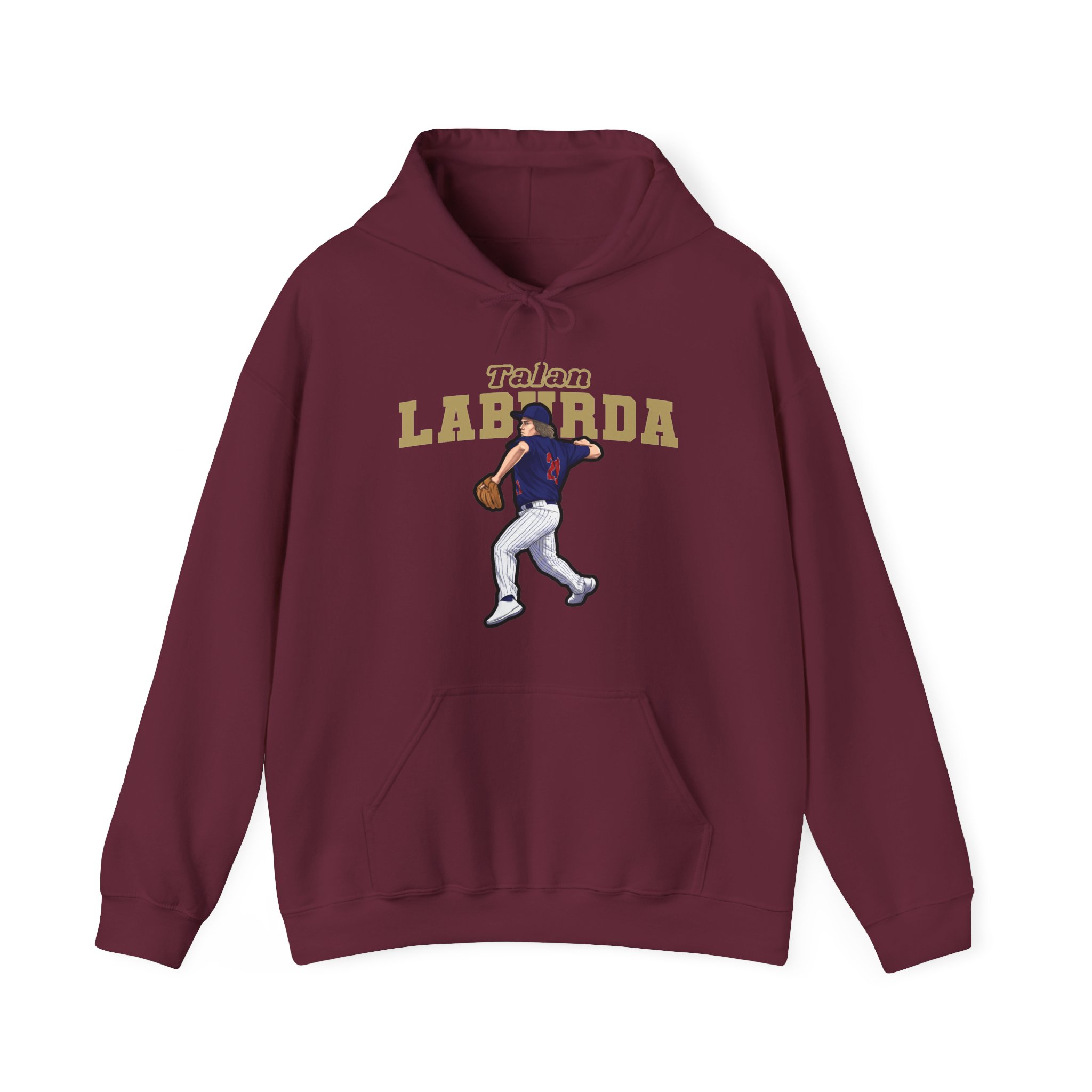 Hoodie — character_name_arch in Maroon
