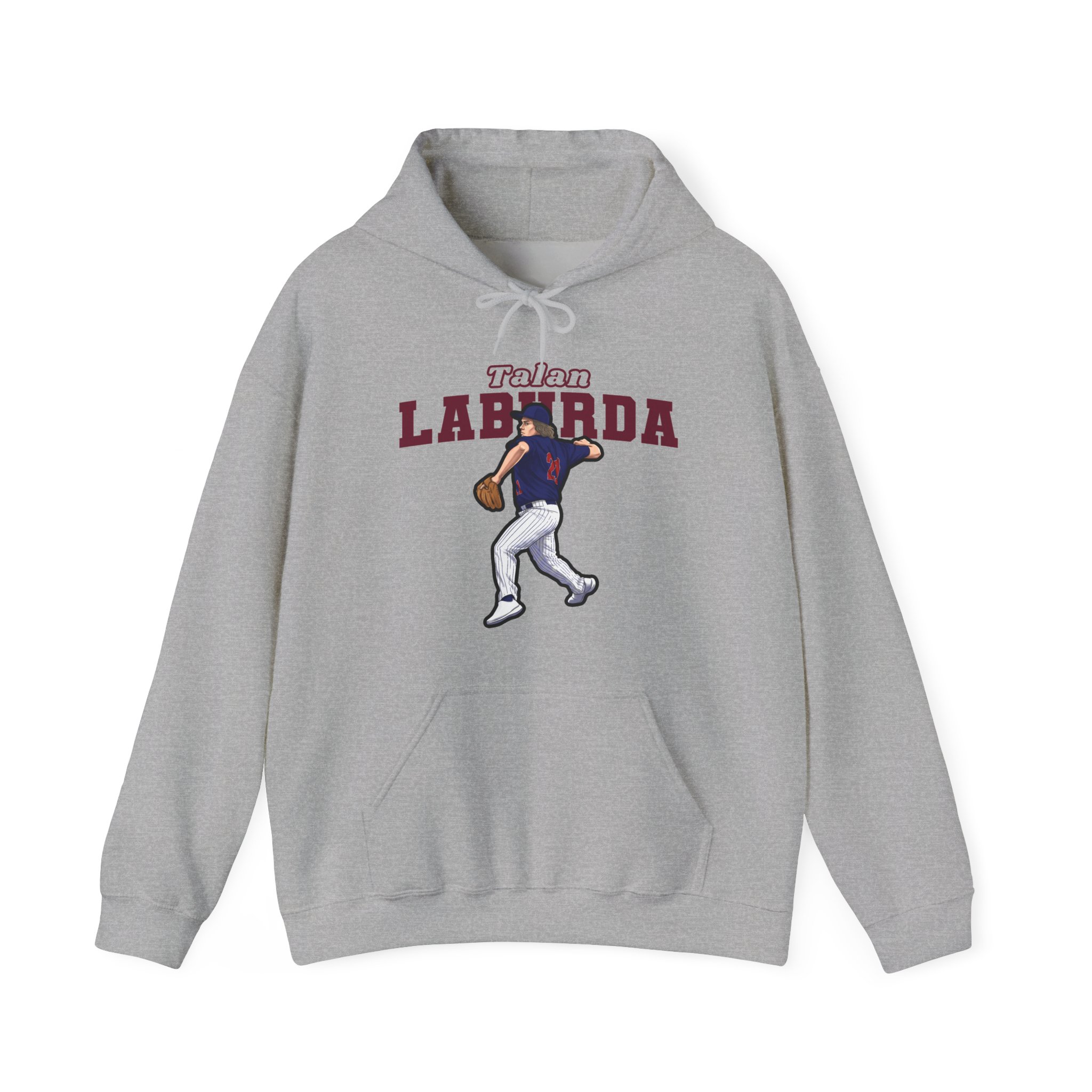 Hoodie — character_name_arch in Grey