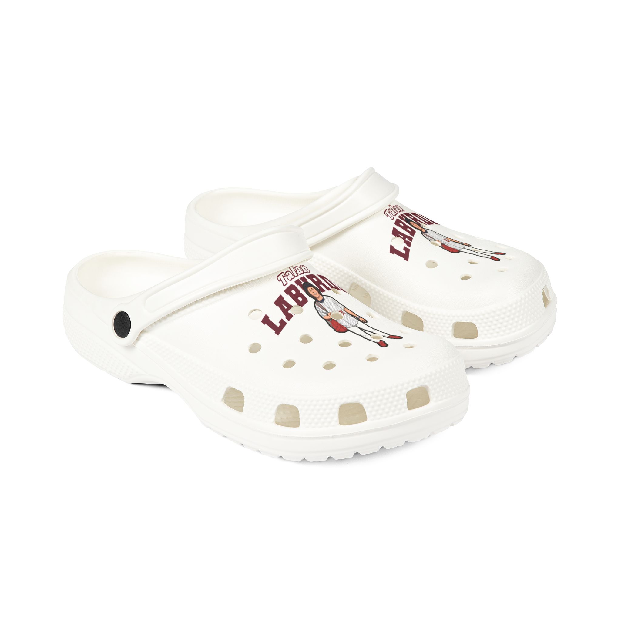 Rubber Clogs — character_name_arch in White