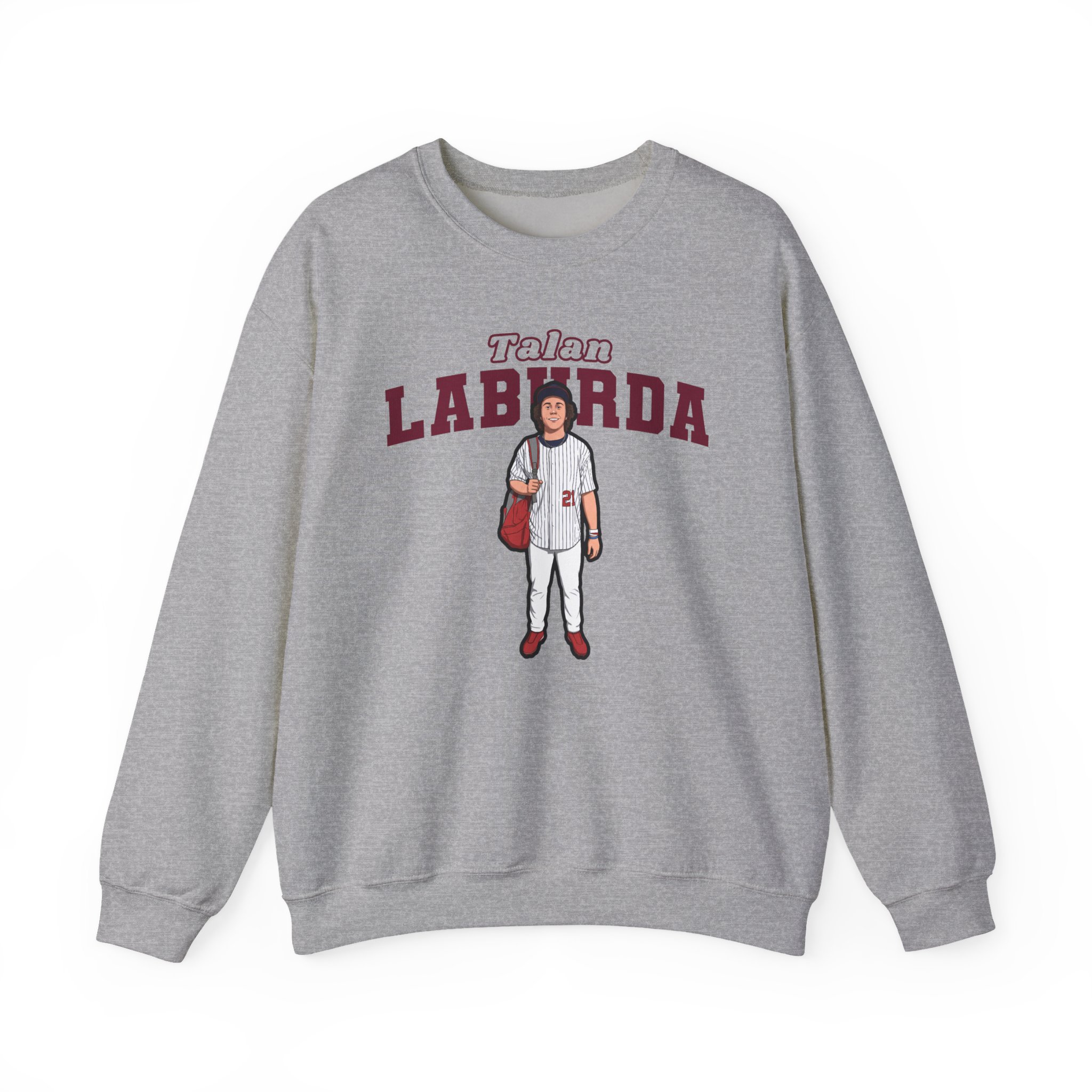 Crewneck Sweatshirt — character_name_arch in Grey