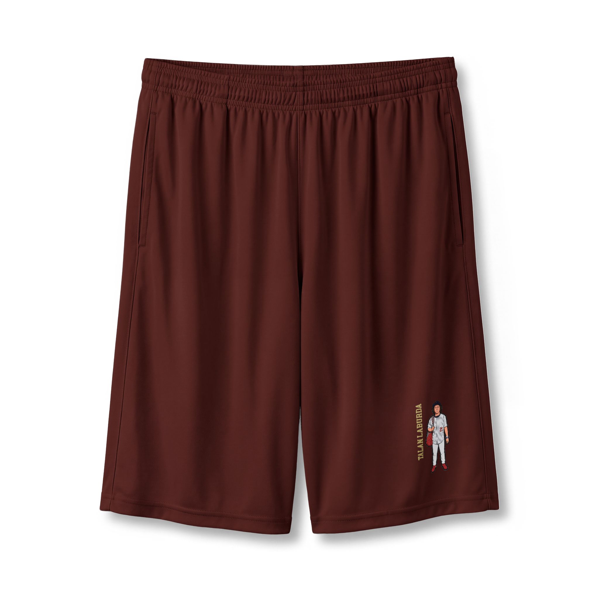 Shorts — character_name_vertical in Maroon