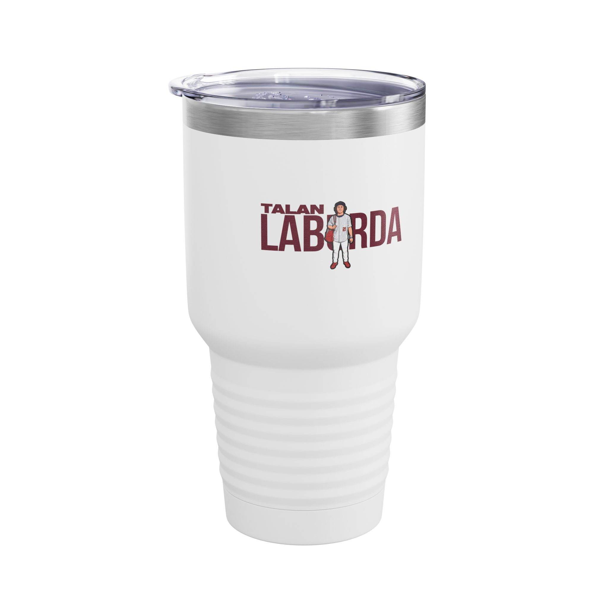 30oz Tumbler — character_player_name in White