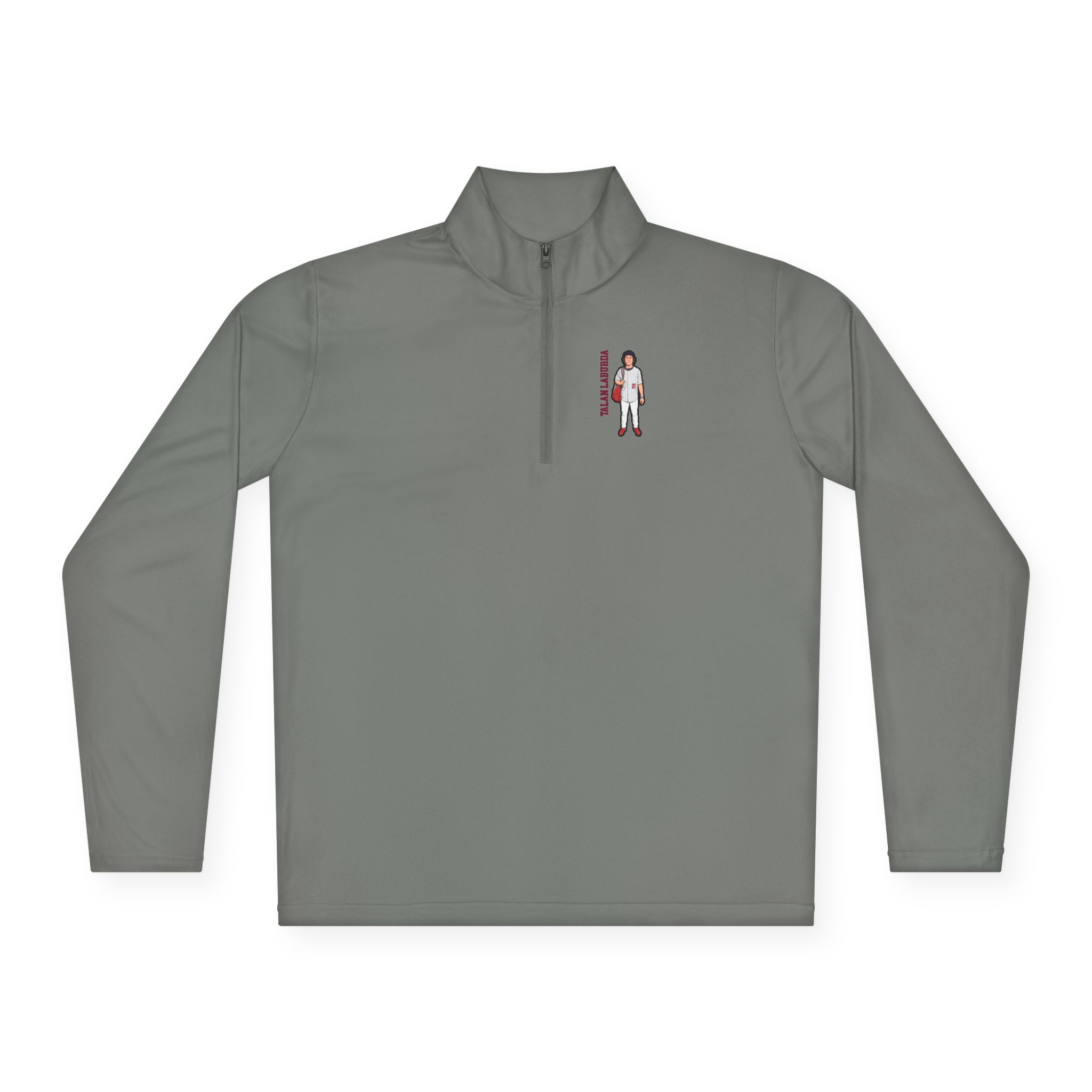 Q-Zip Pullover — character_name_vertical in Grey