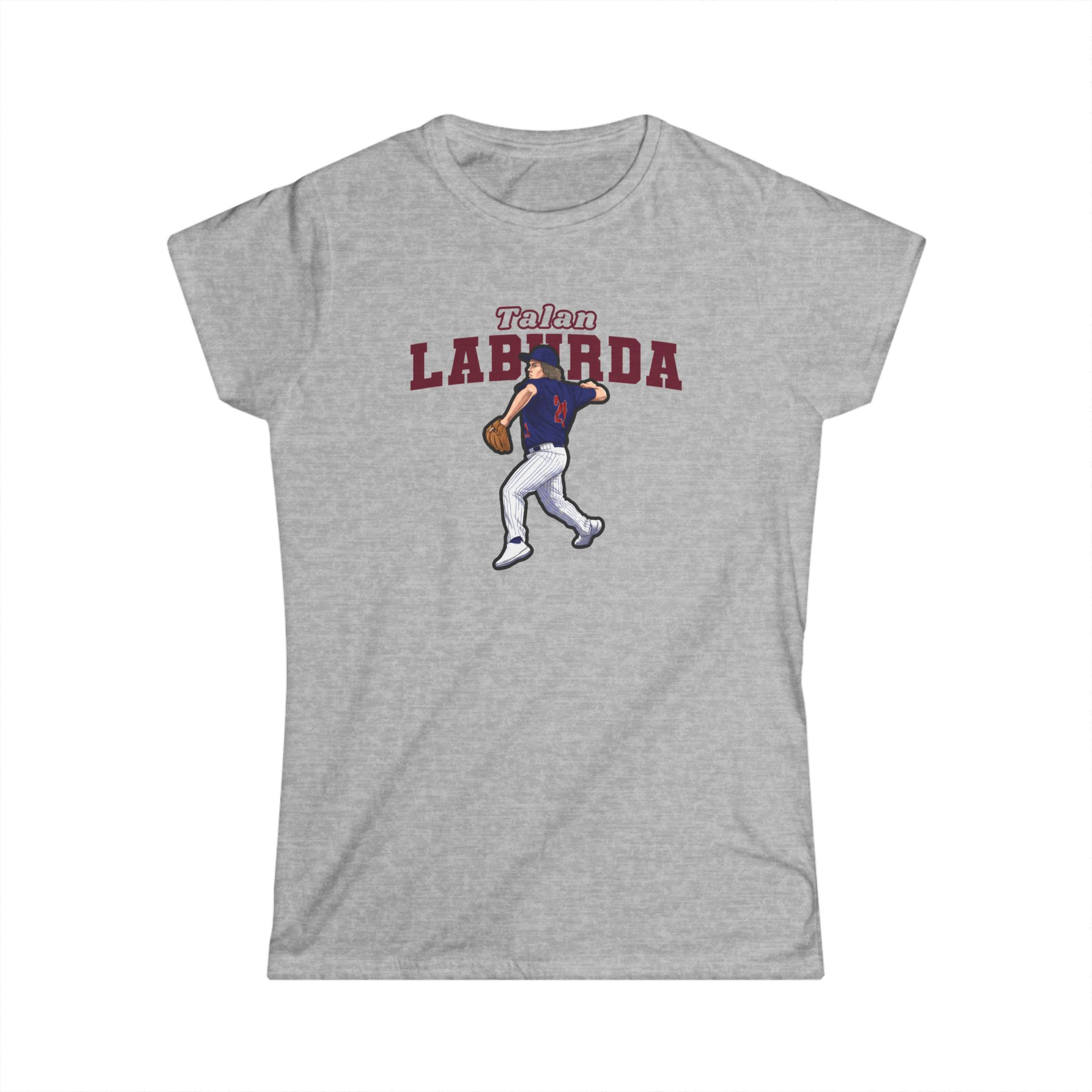 Women's Softstyle Tee — character_name_arch in Grey