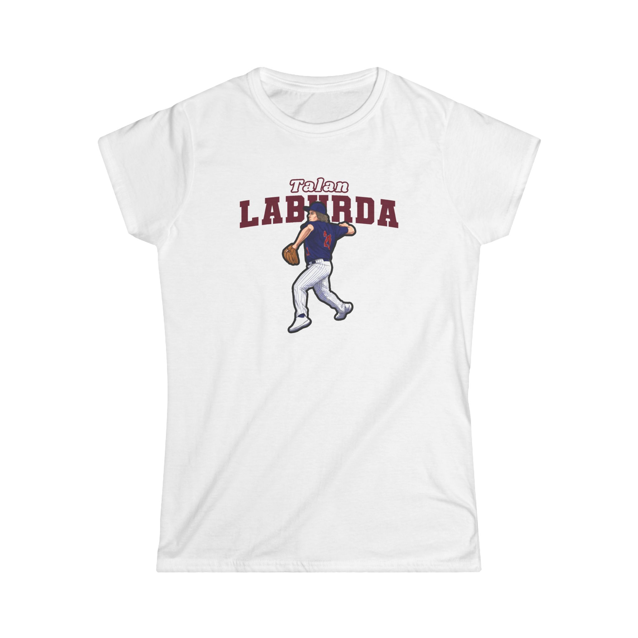 Women's Softstyle Tee — character_name_arch in White
