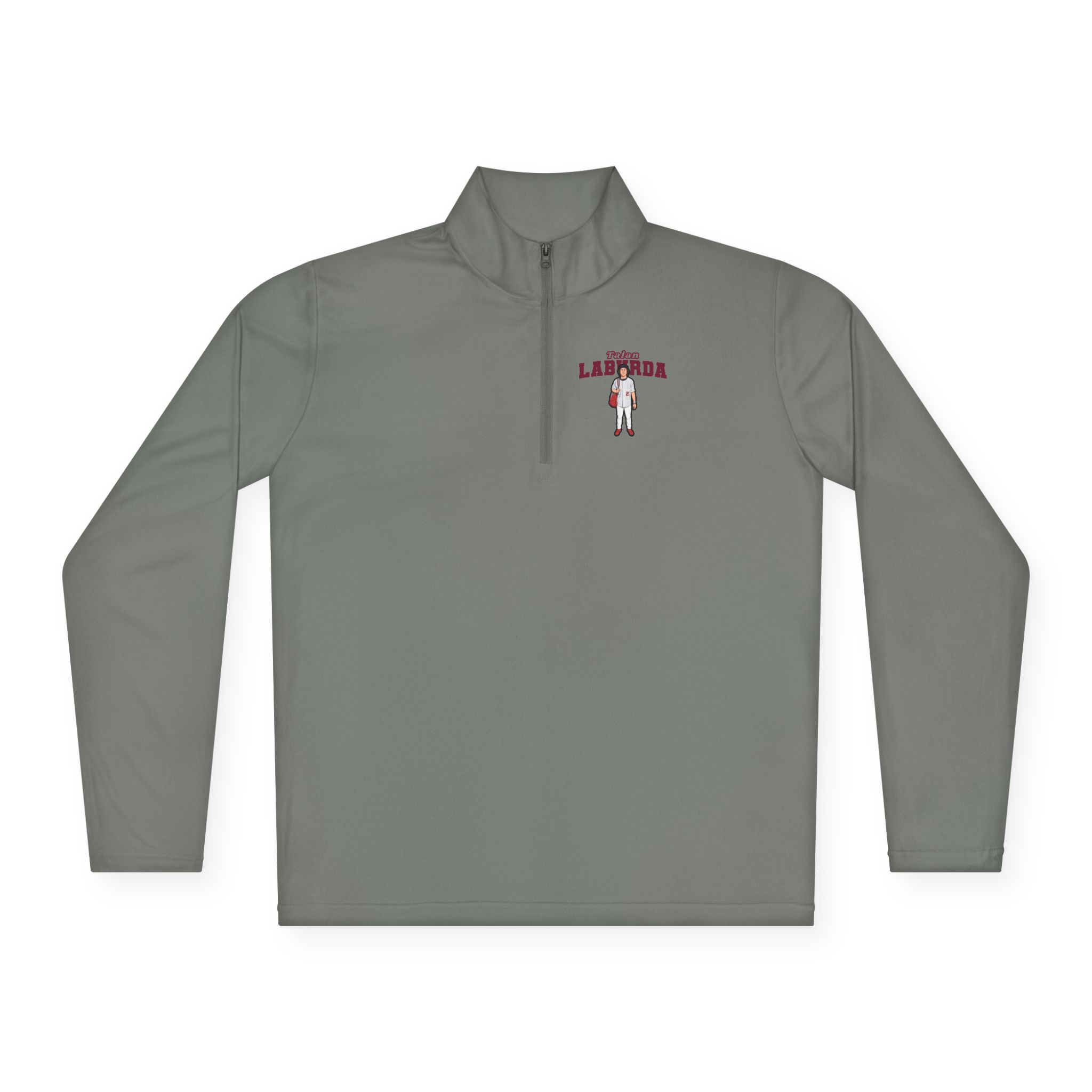 Q-Zip Pullover — character_name_arch in Grey
