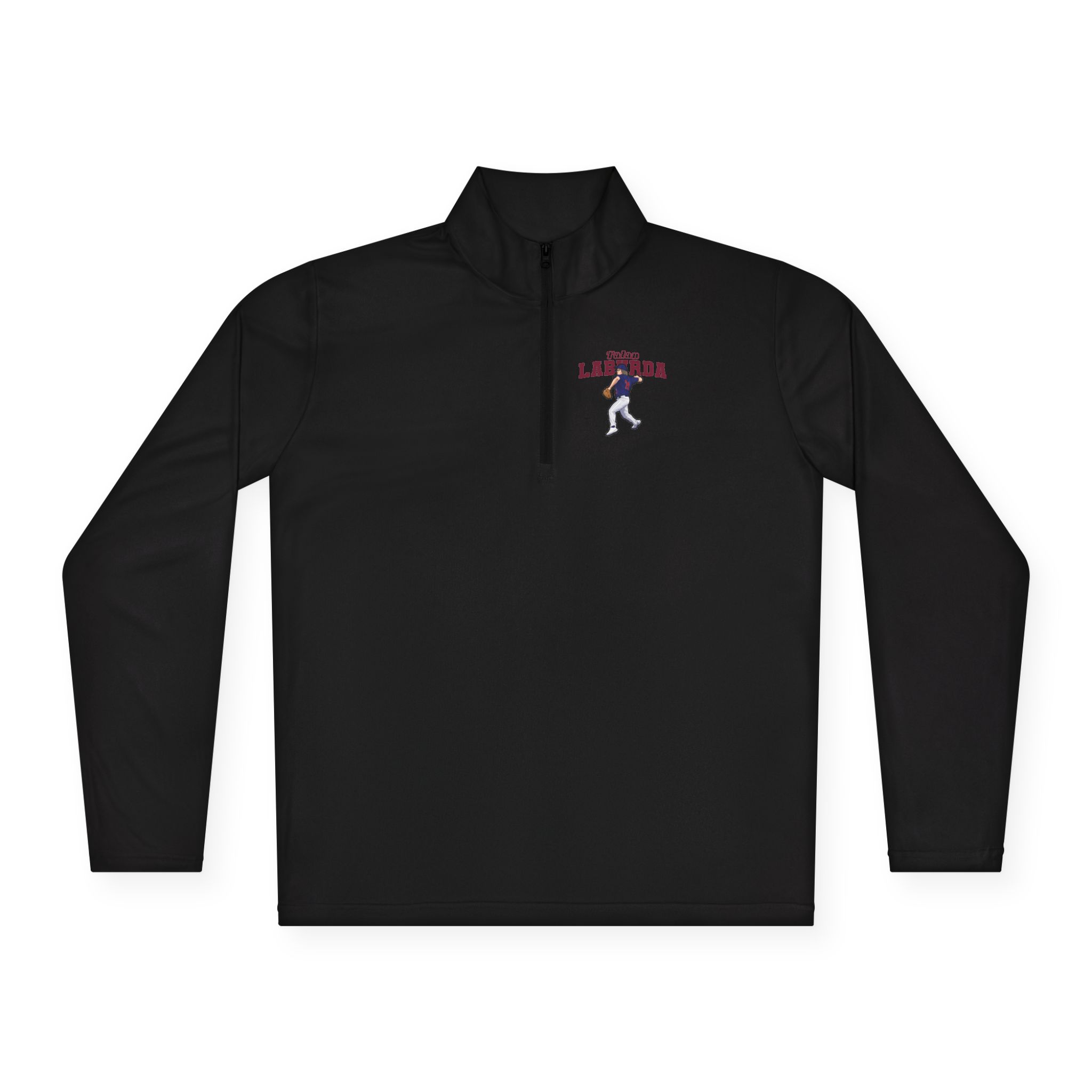 Q-Zip Pullover — character_name_arch in Black