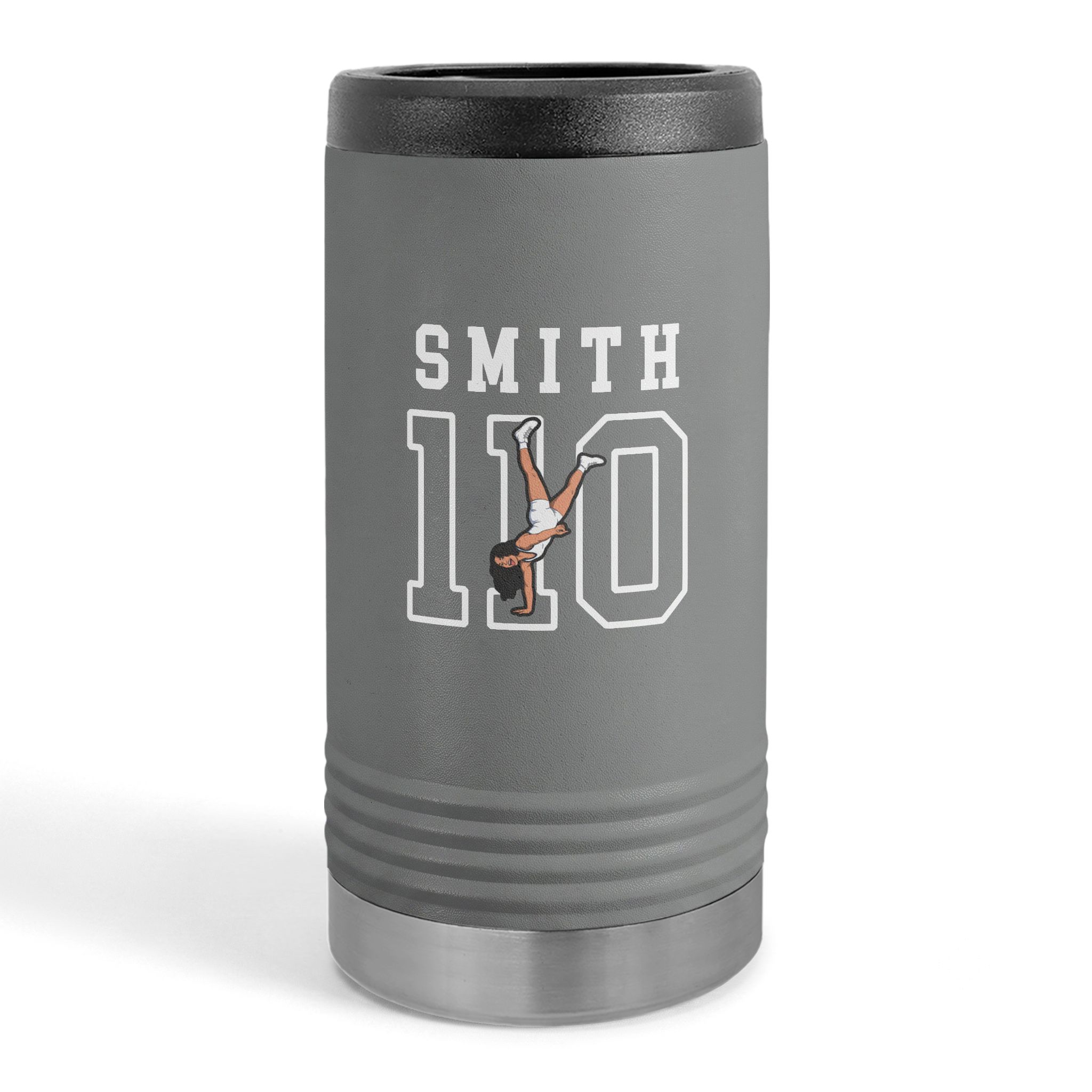 Slim Stainless Can Cooler — character_shirsey in Grey