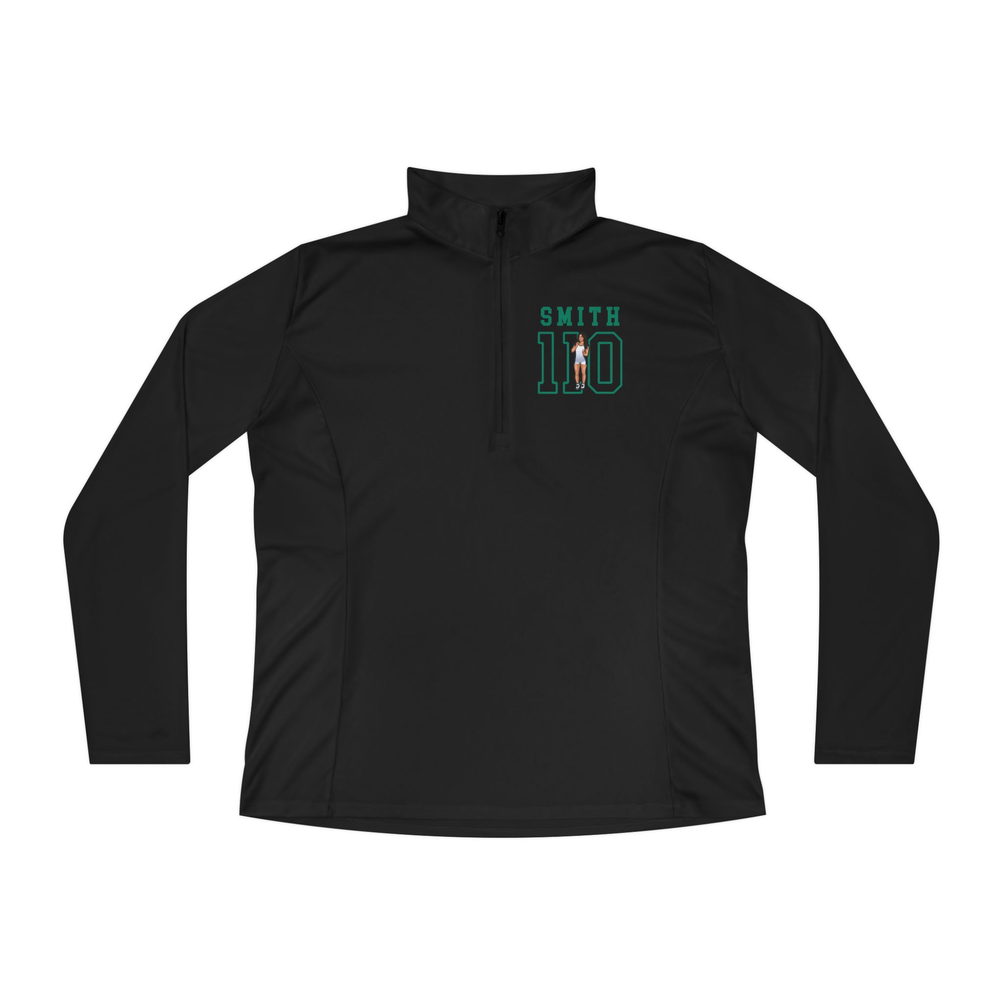 Women's Q-Zip Pullover — character_shirsey in Black