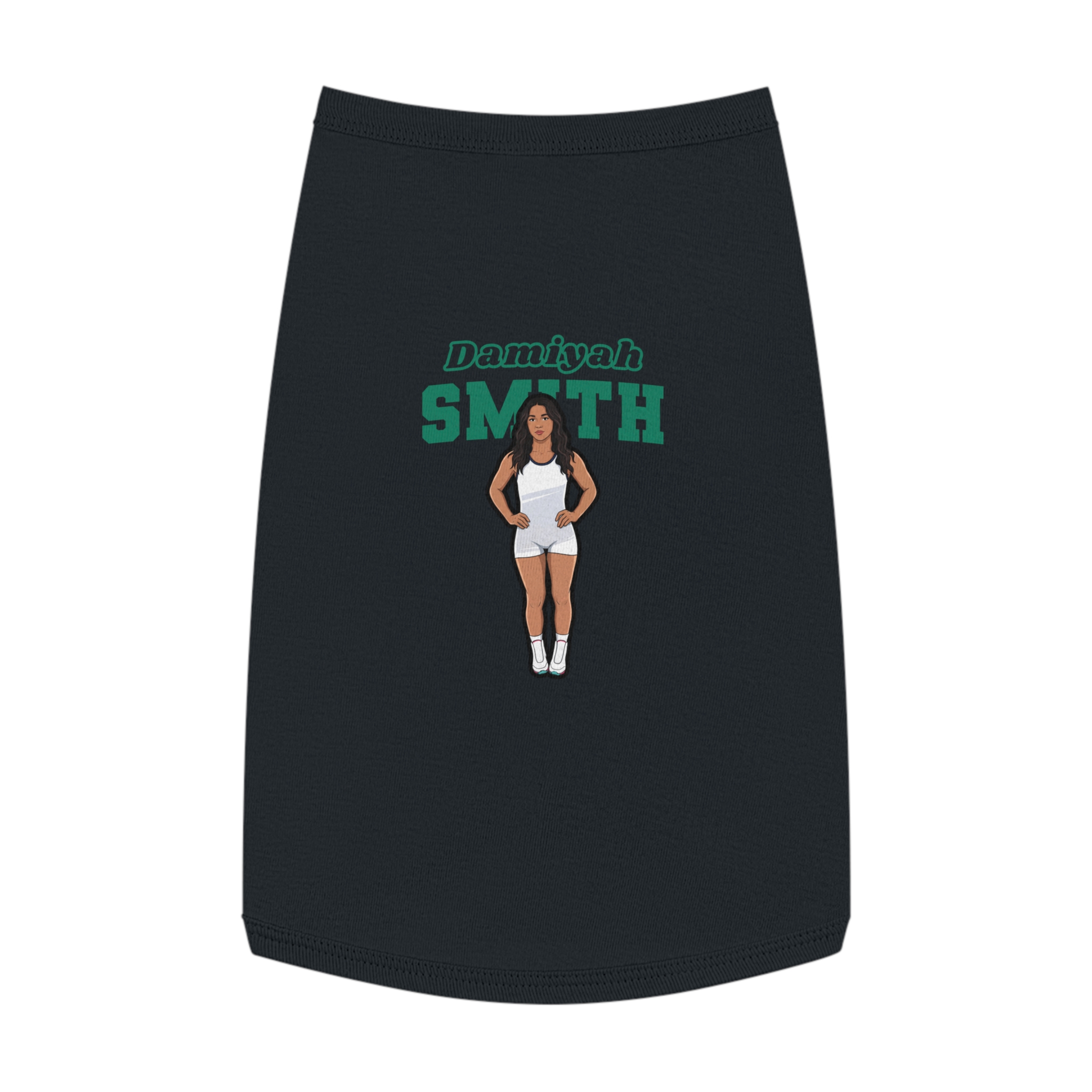 Pet Tank Top — character_name_arch in Black