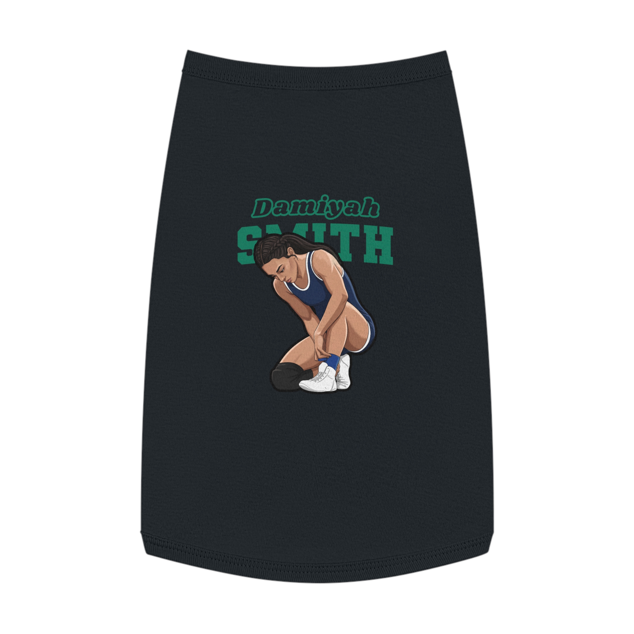 Pet Tank Top — character_name_arch in White