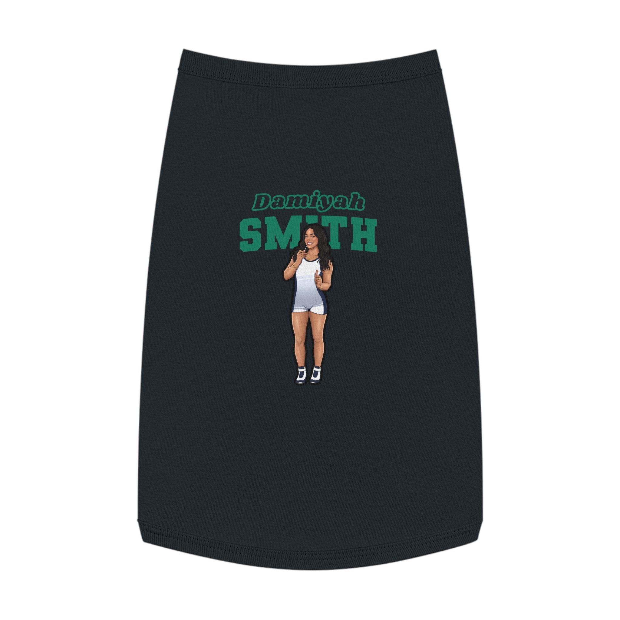 Pet Tank Top — character_name_arch in Black