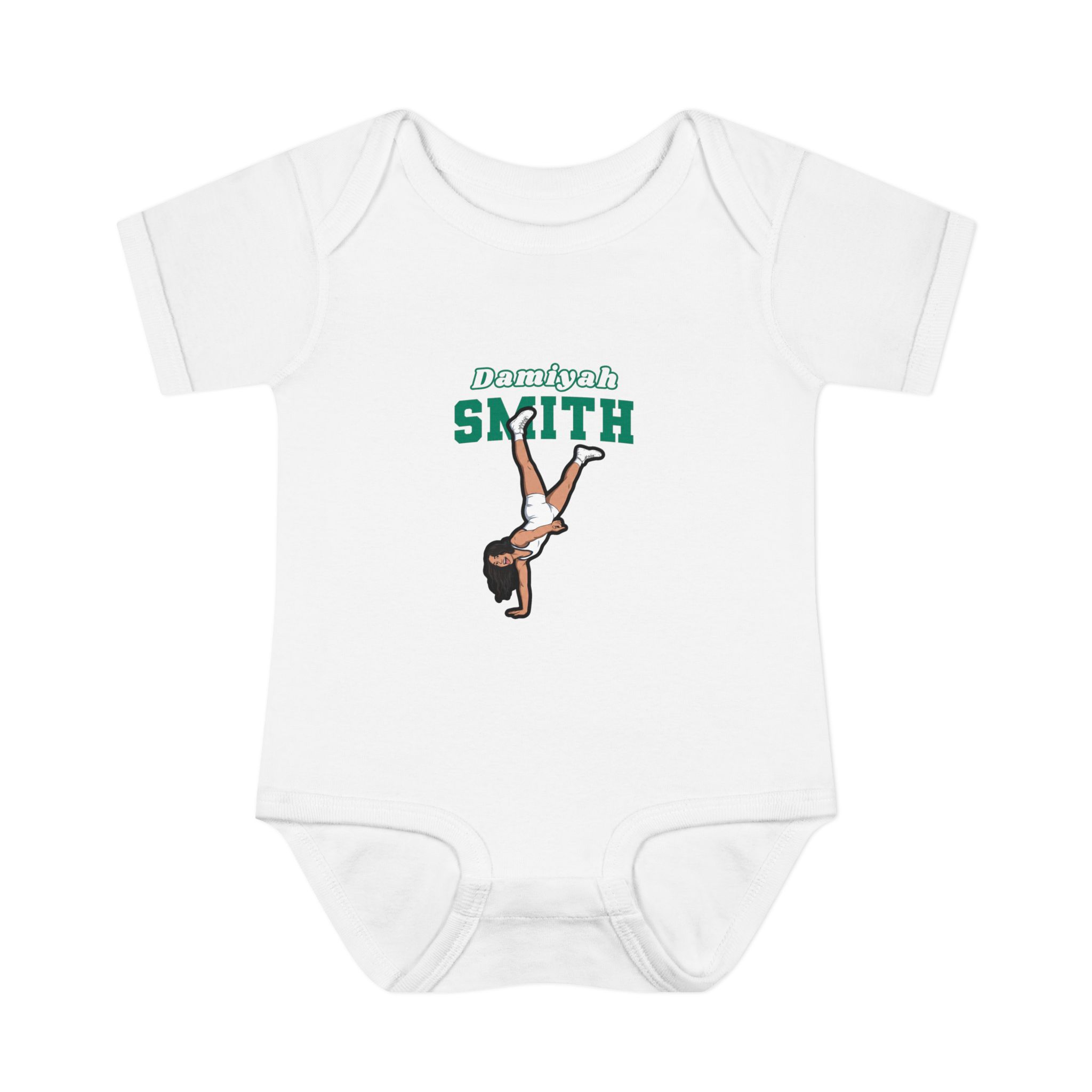 Baby Onesie — character_name_arch in White