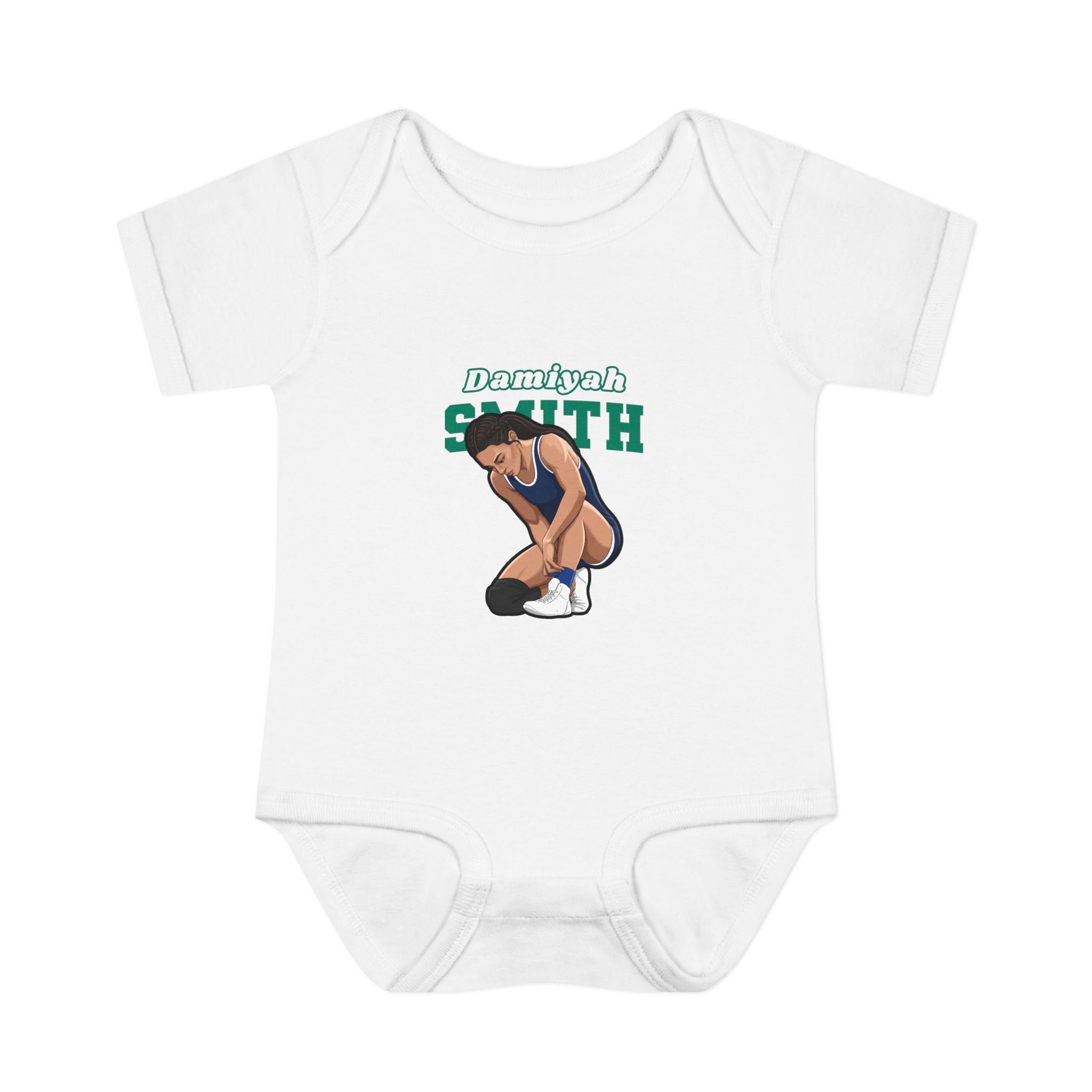 Baby Onesie — character_name_arch in White