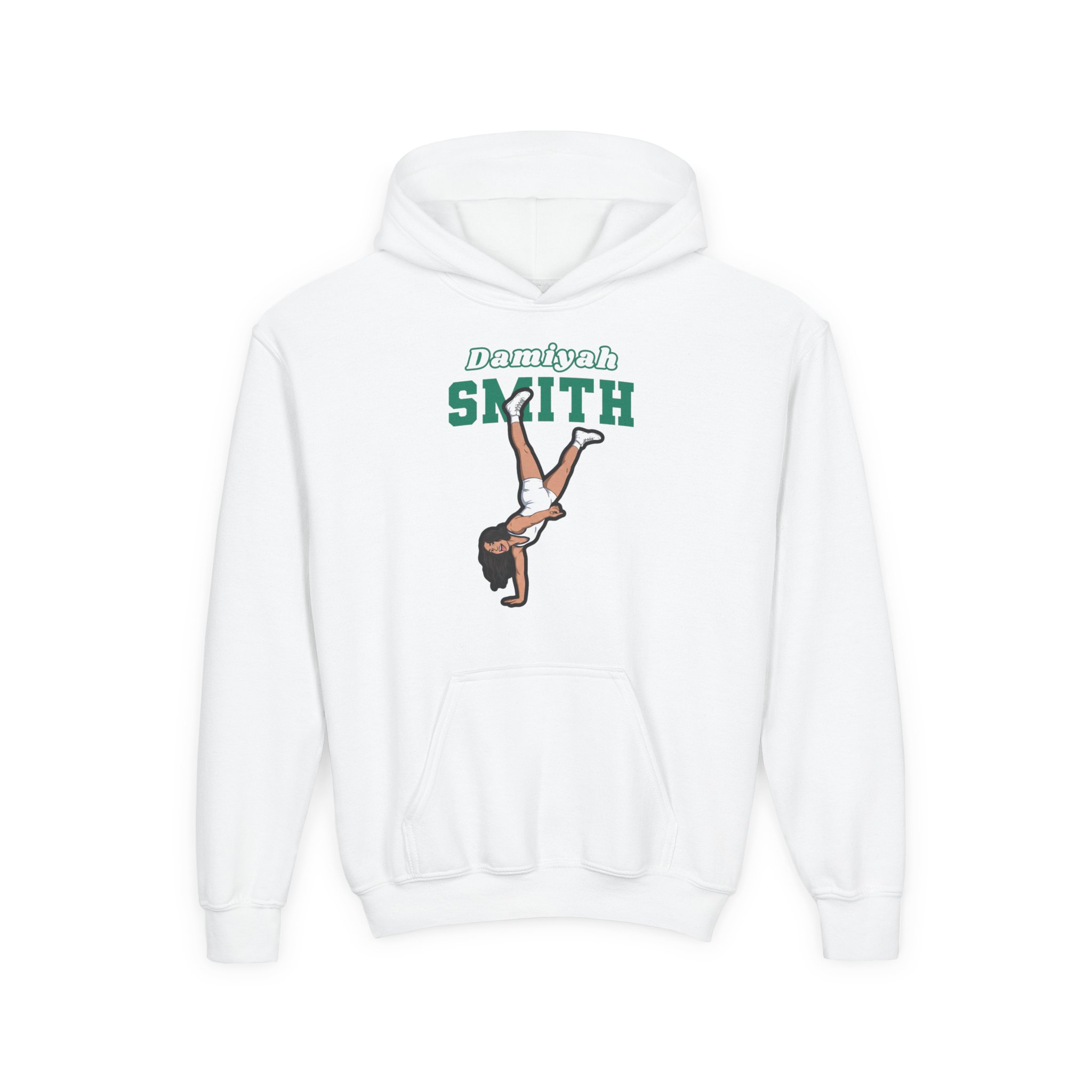 Youth Hoodie — character_name_arch in White