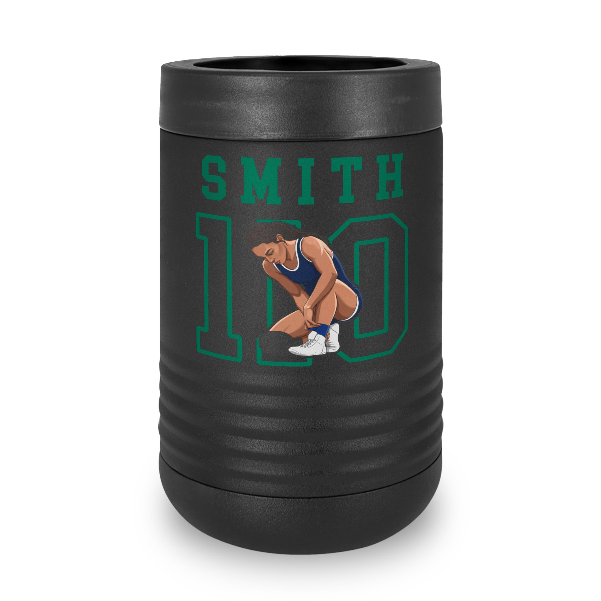 Stainless Can Cooler — character_shirsey in Black