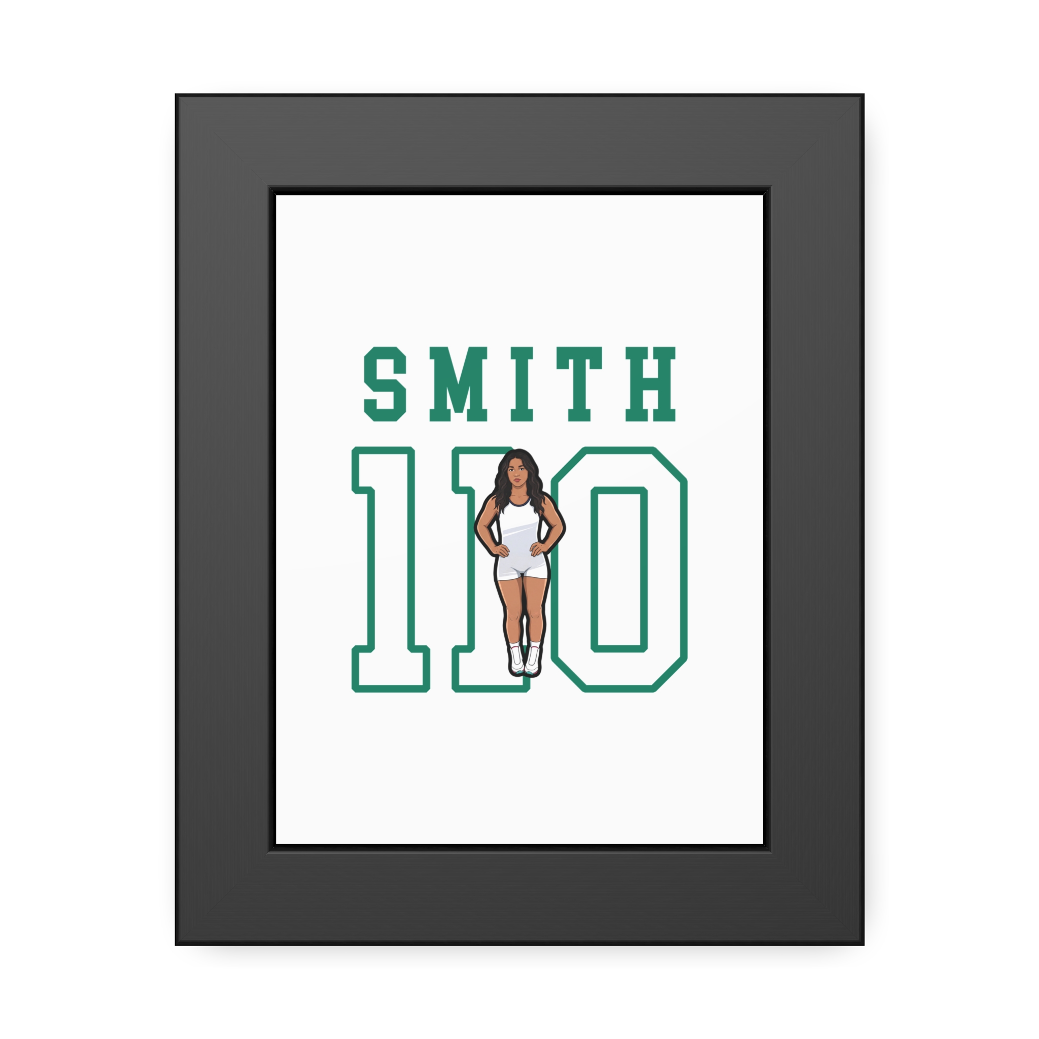 Framed Poster — character_shirsey in Black